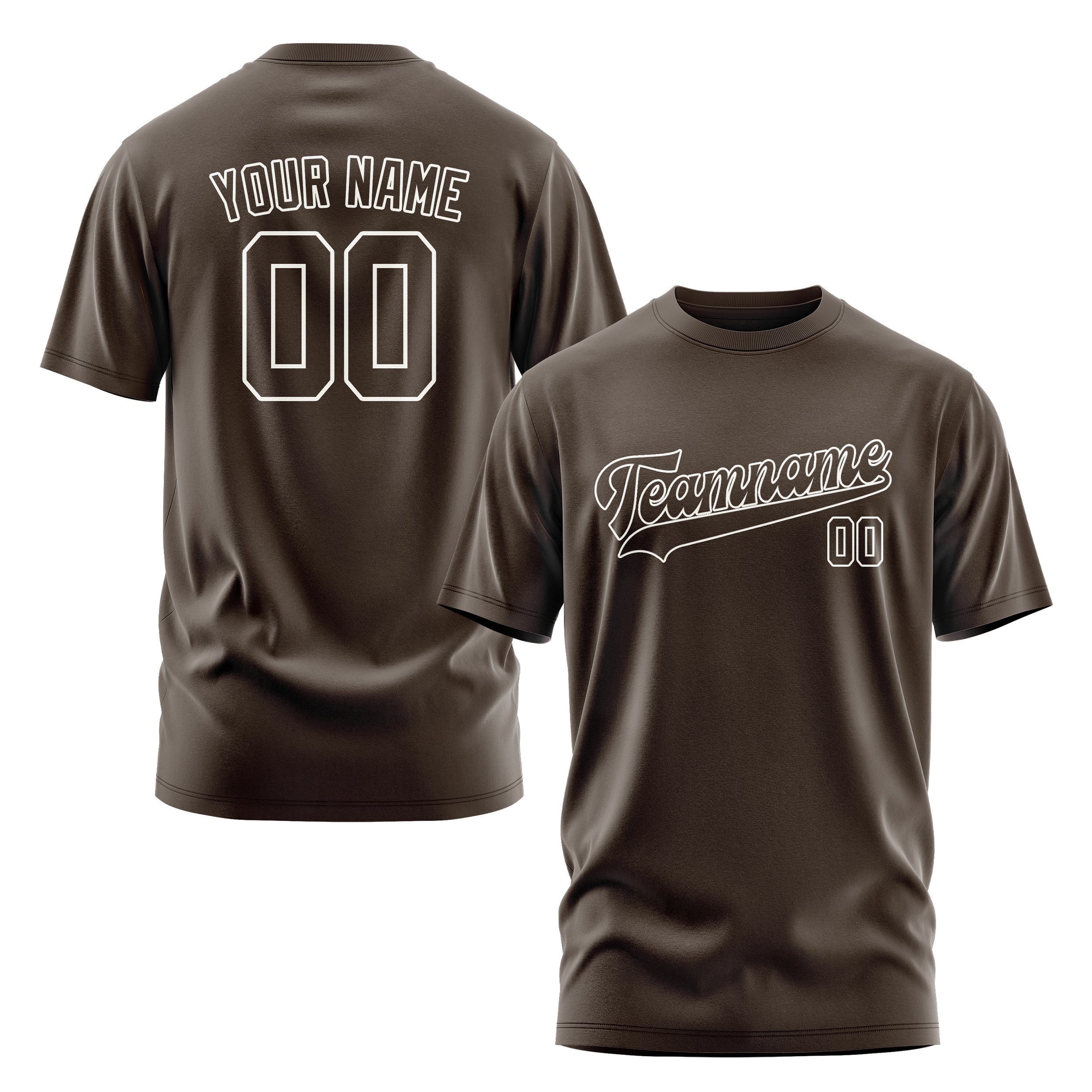 Custom Brown Brown T-Shirt