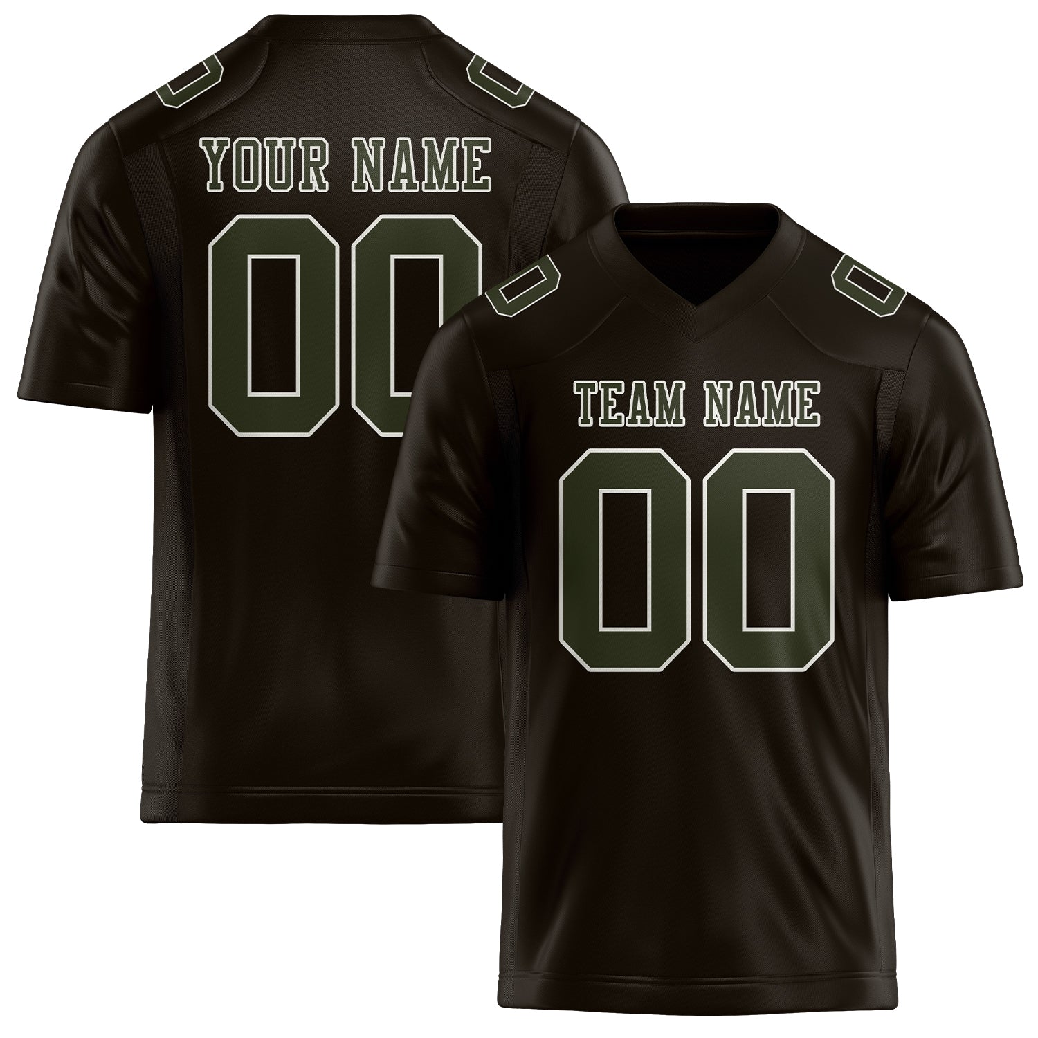 Custom Brown Olive Football Jersey