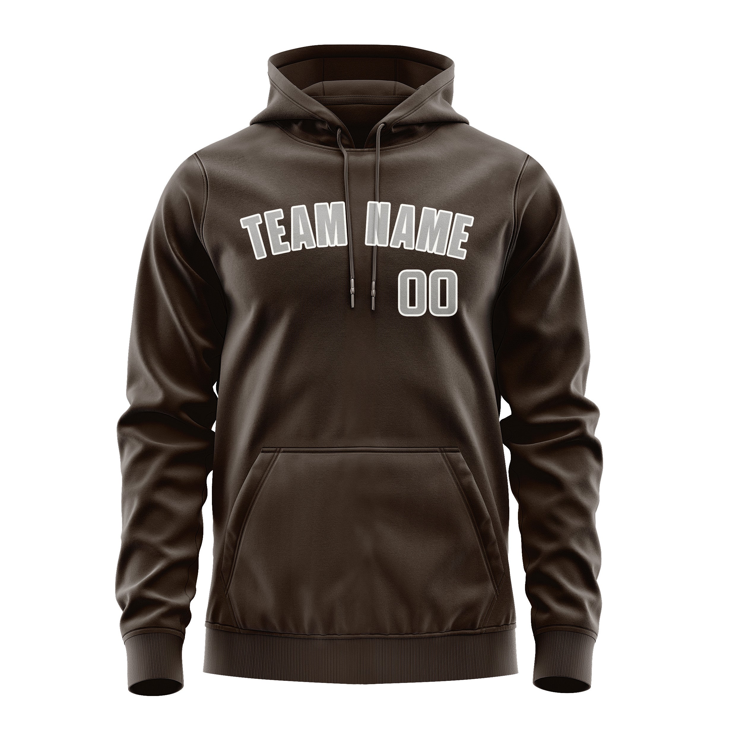 Custom Brown Gray Hoodie