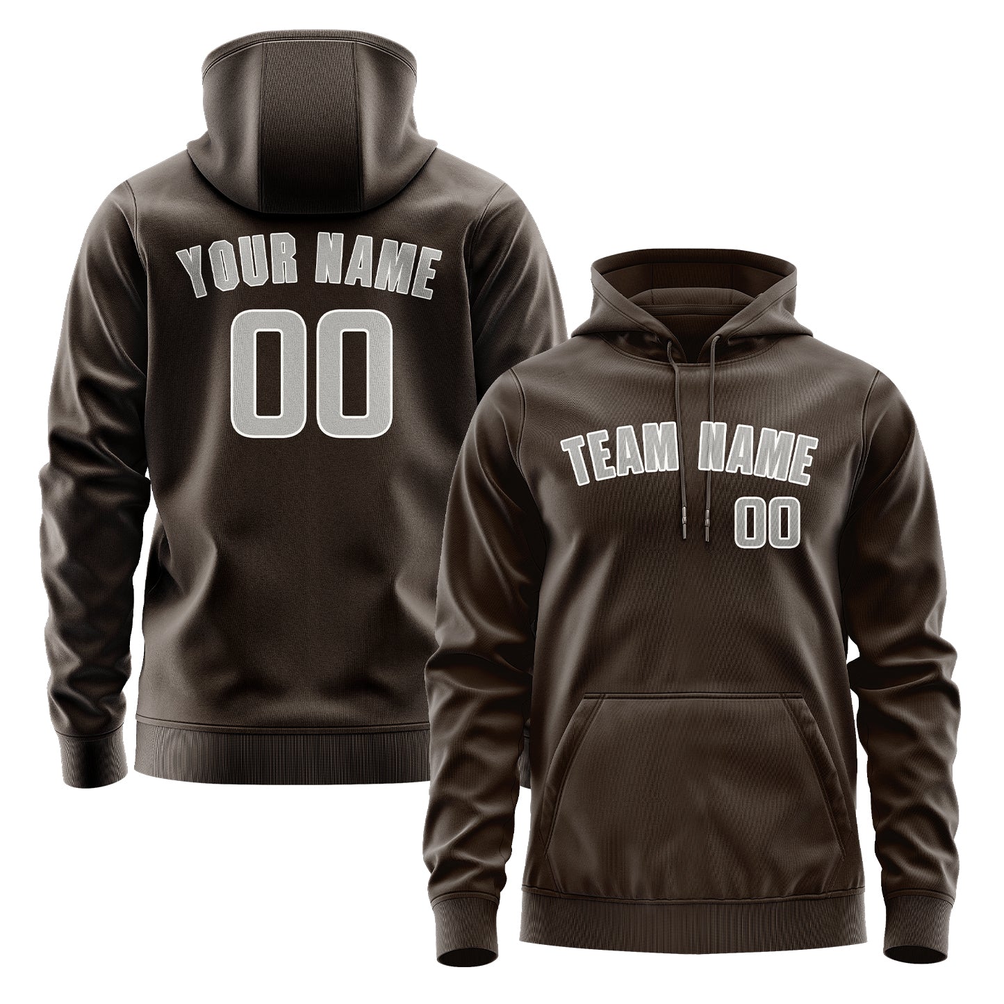 Custom Brown Gray Hoodie