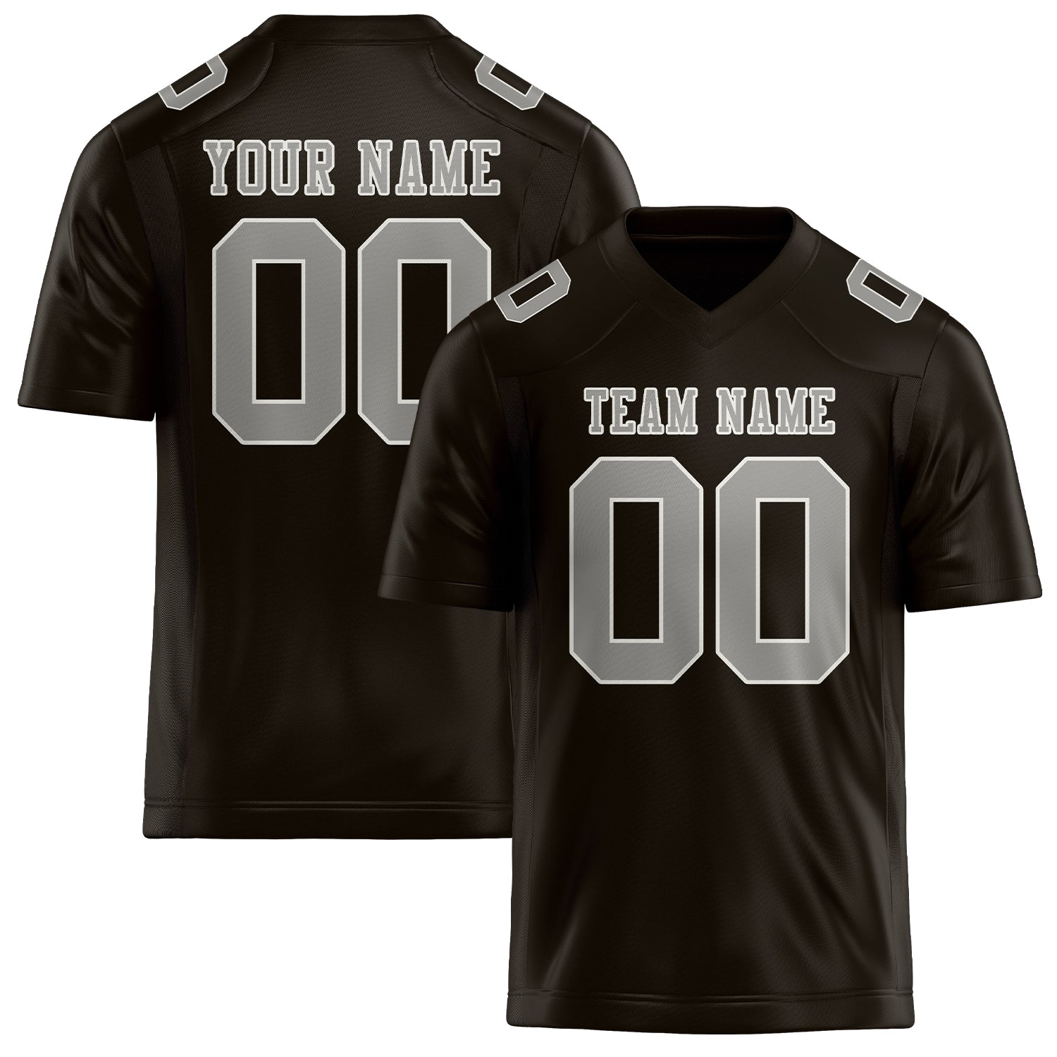 Custom Brown Gray Football Jersey