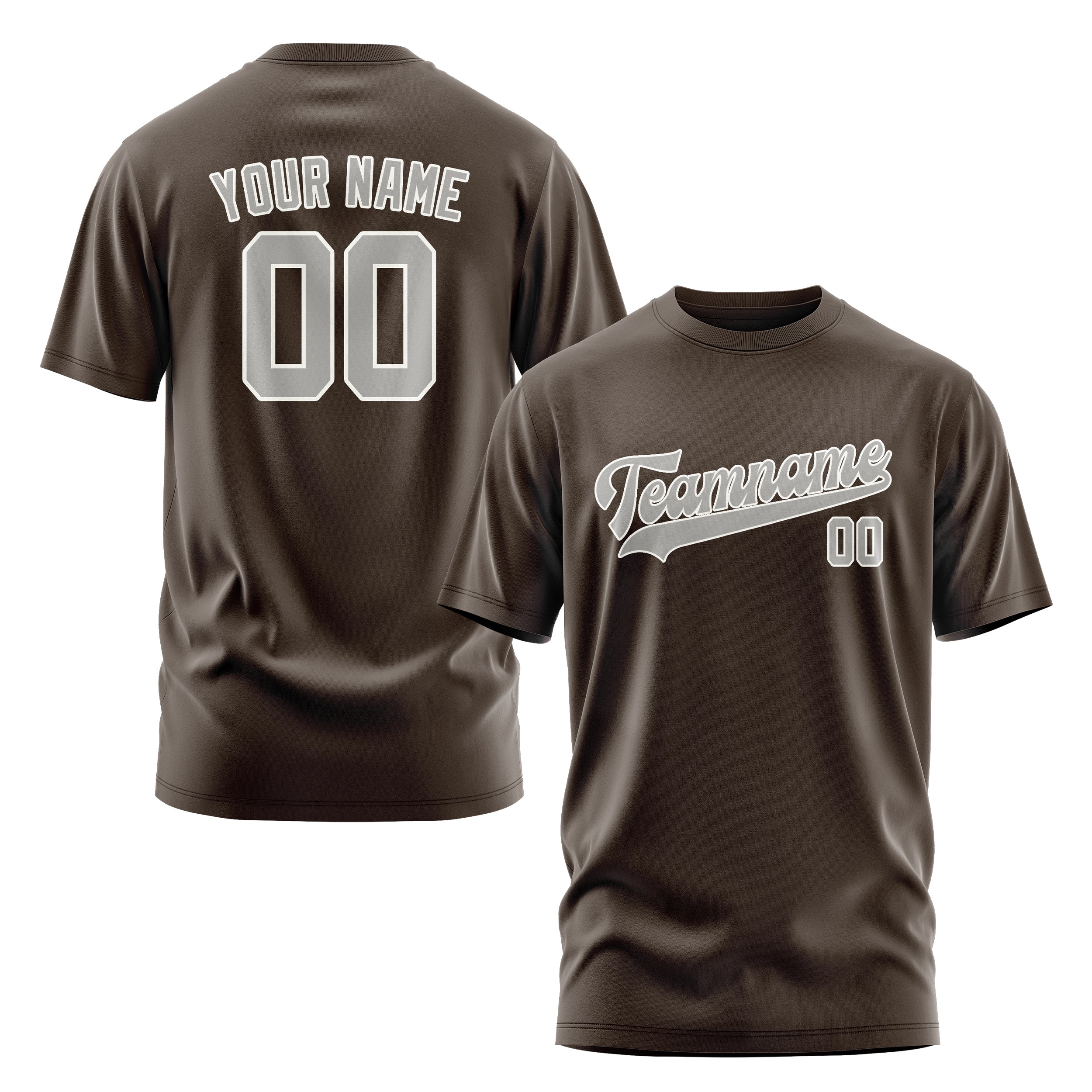 Custom Brown Gray T-Shirt
