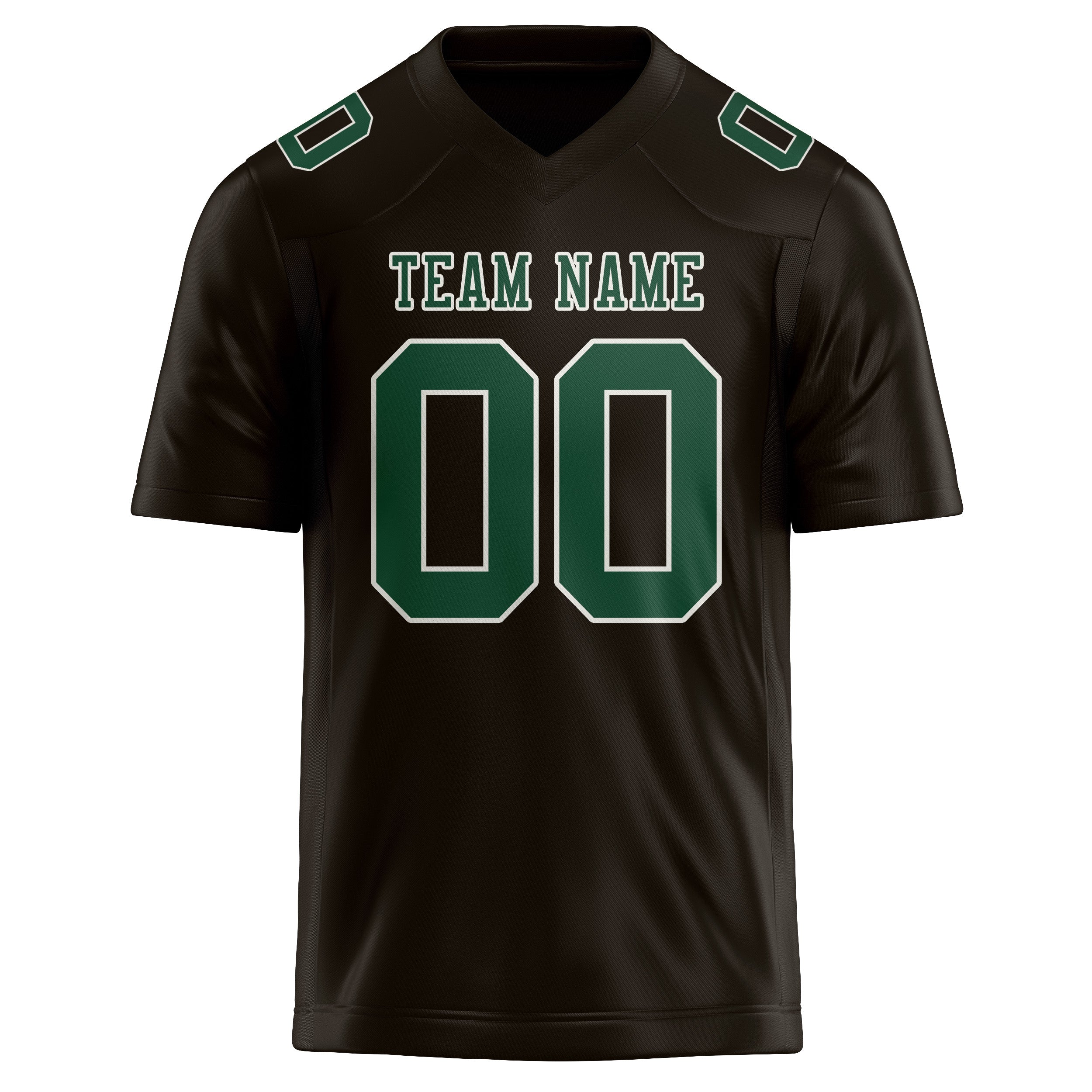 Custom Brown Green Football Jersey