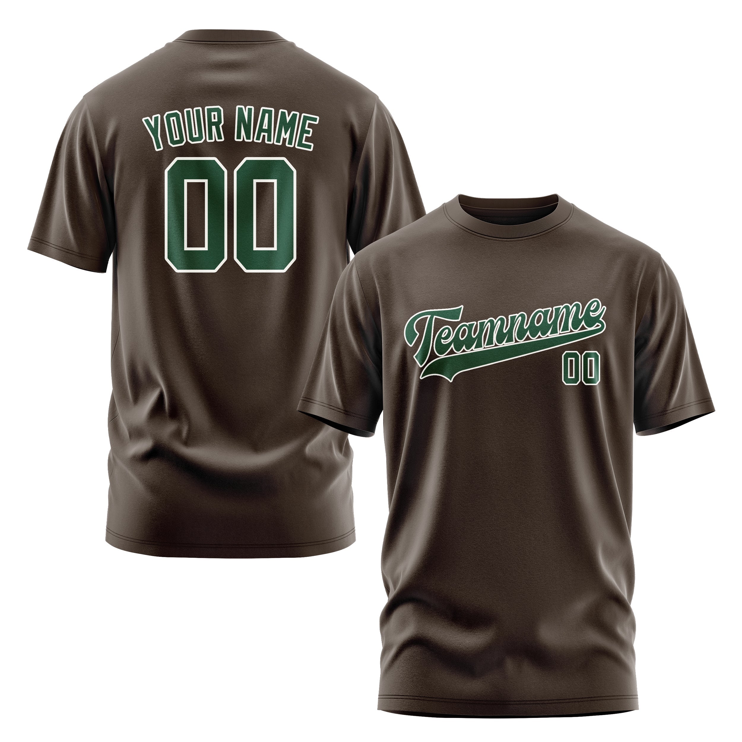 Custom Brown Green T-Shirt