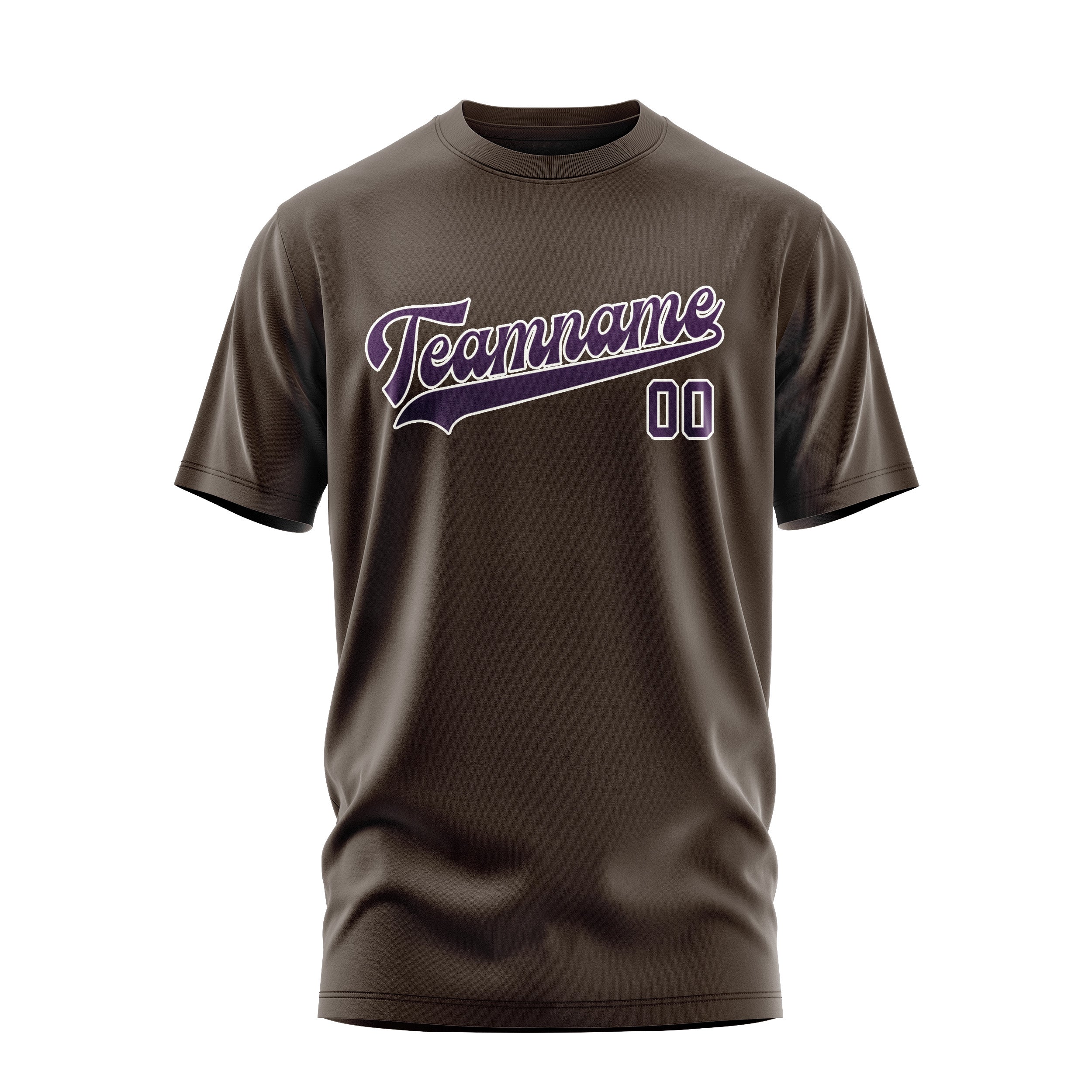 Custom Brown Purple T-Shirt