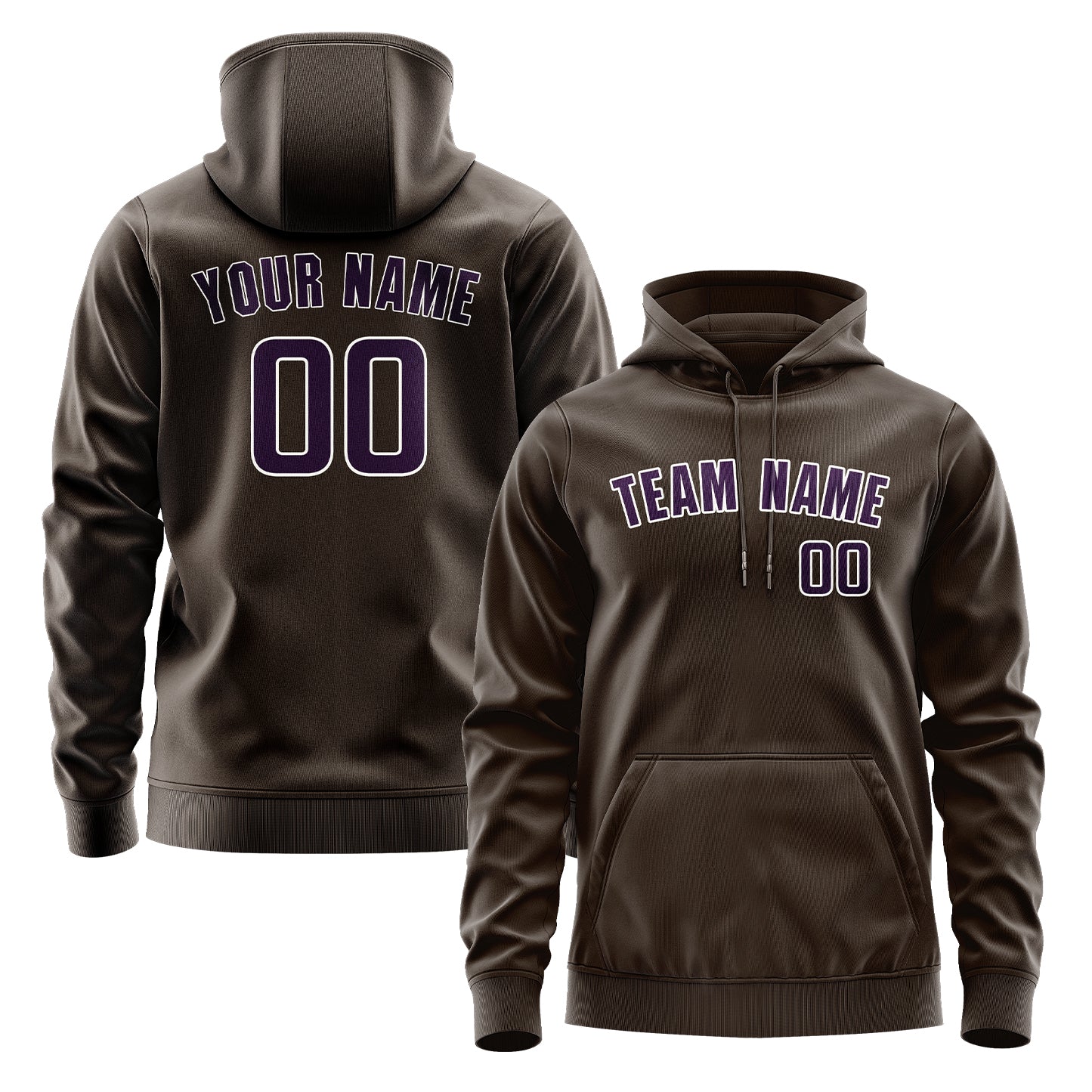 Custom Brown Purple Hoodie