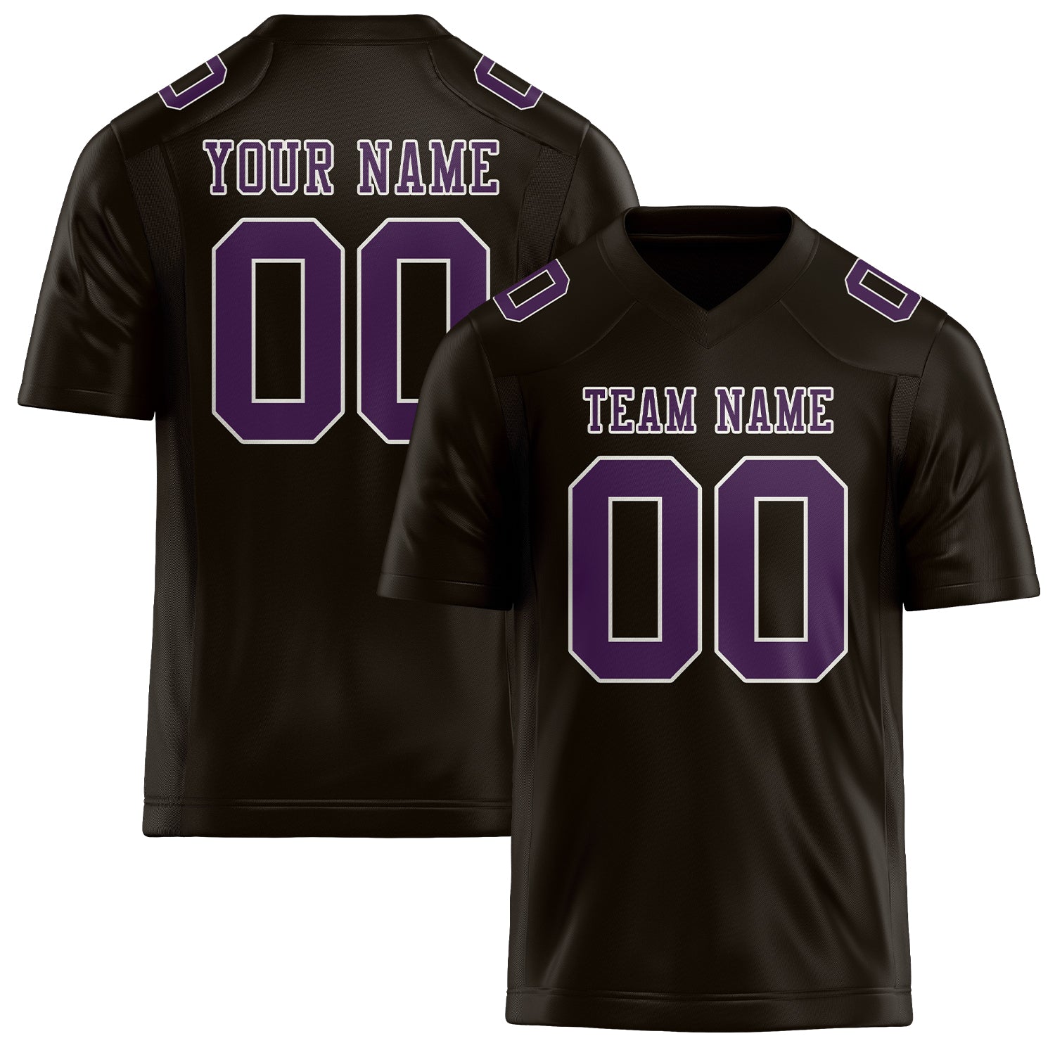 Custom Brown Purple Football Jersey