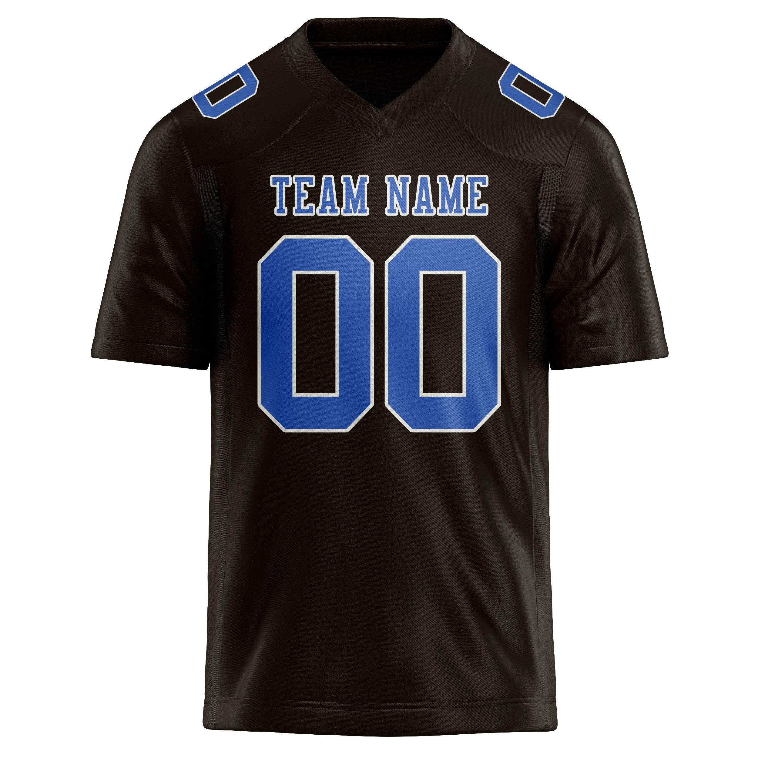 Custom Brown Sky Blue Football Jersey