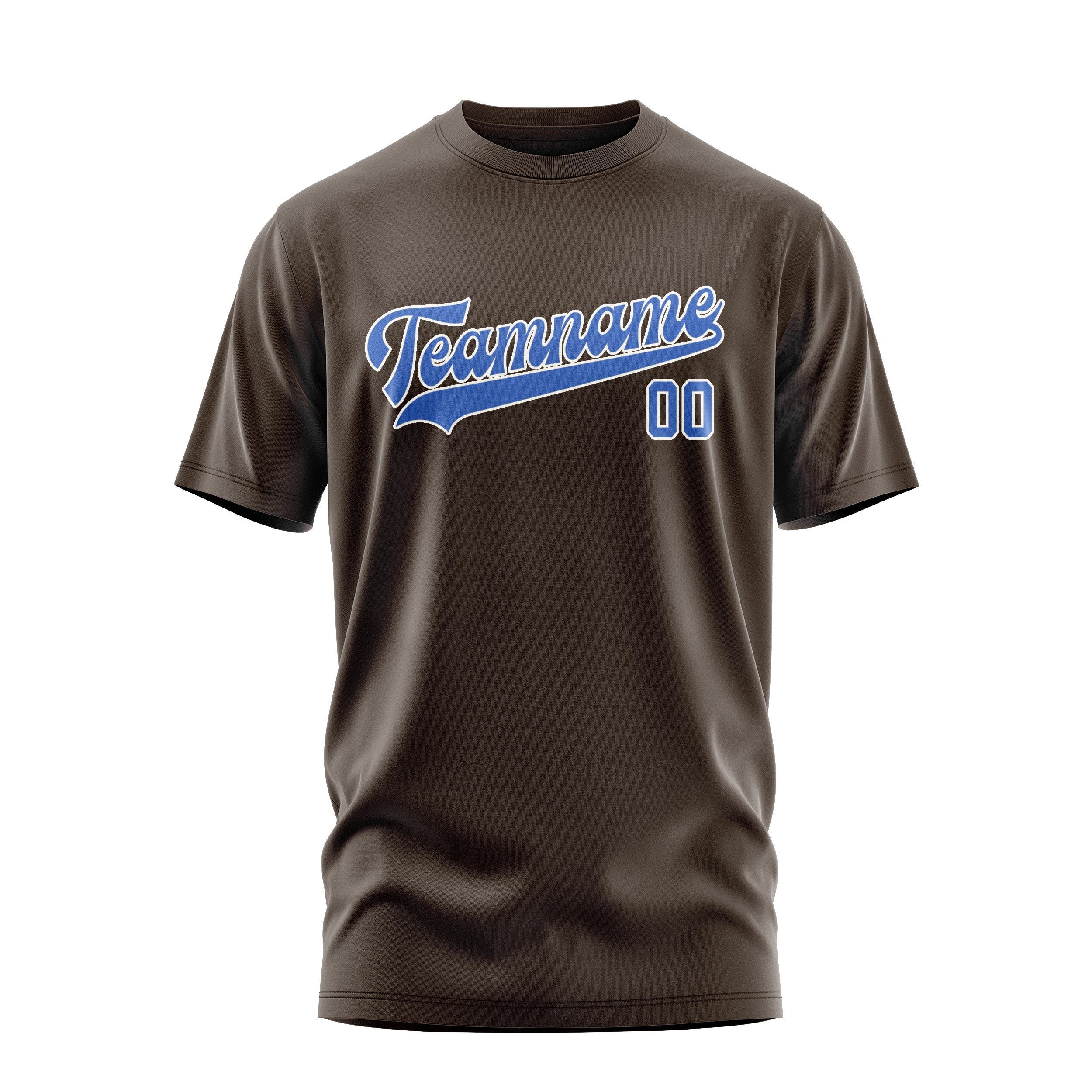 Custom Brown Sky Blue T-Shirt