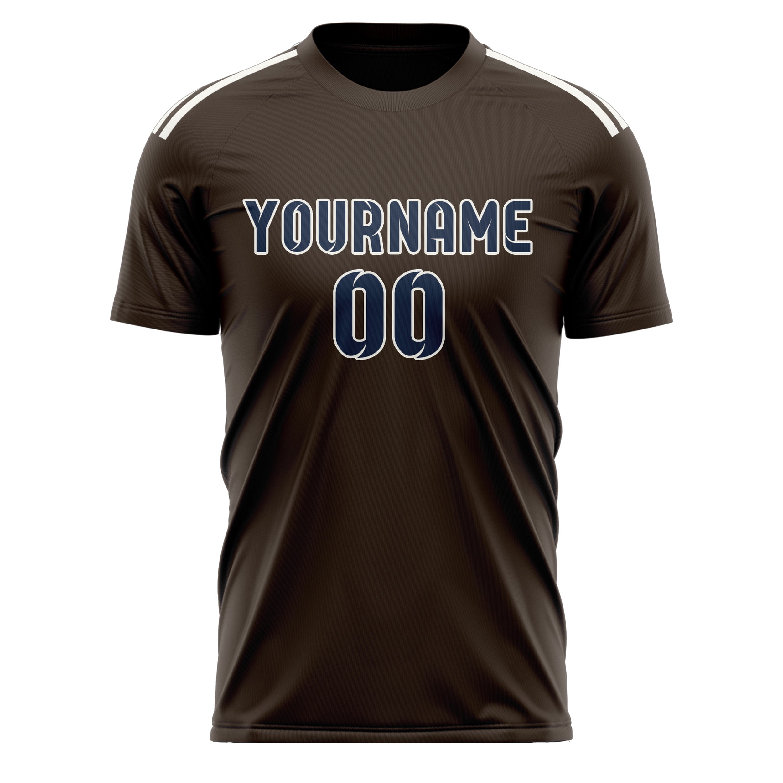 Custom Brown Blue Soccer Jersey