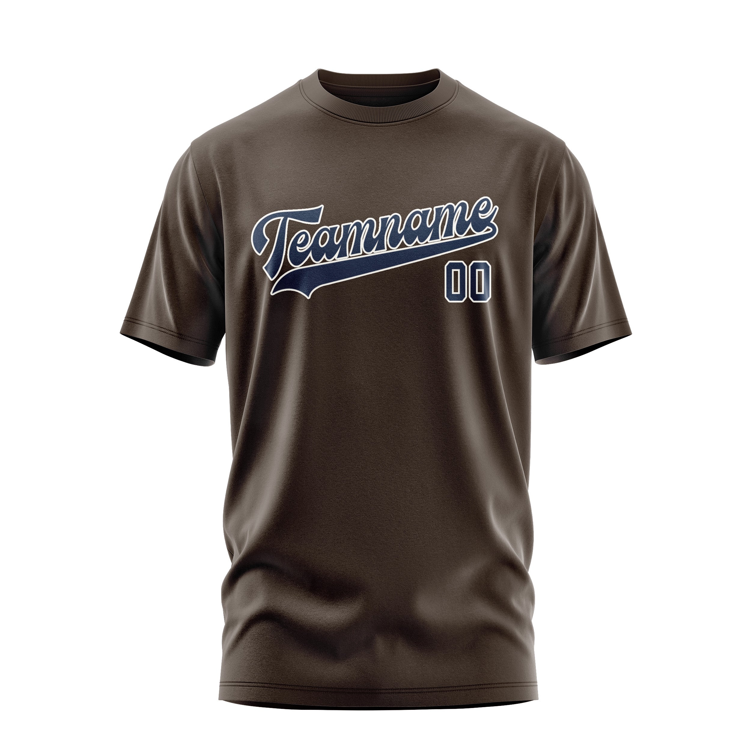 Custom Brown Blue T-Shirt