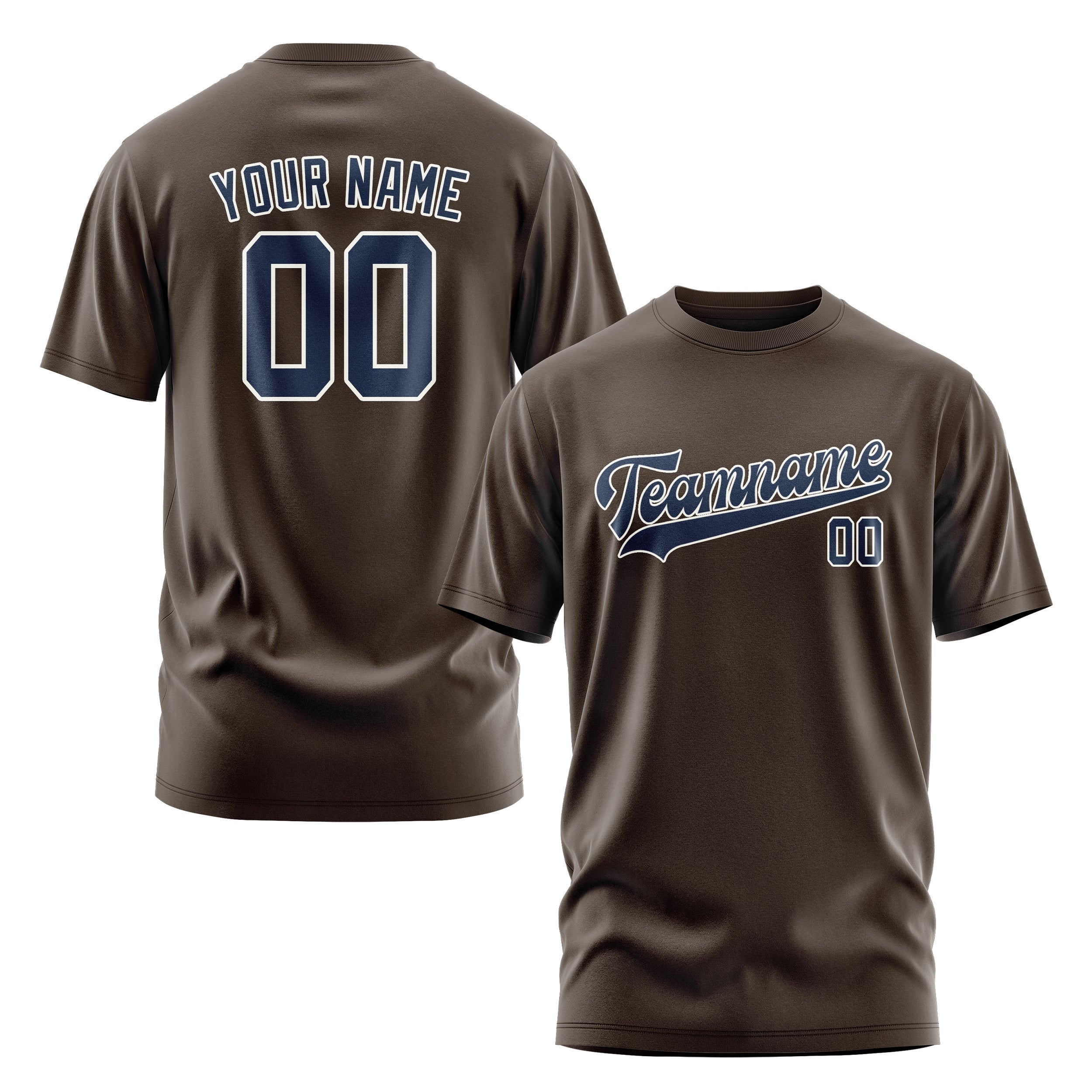Custom Brown Blue T-Shirt