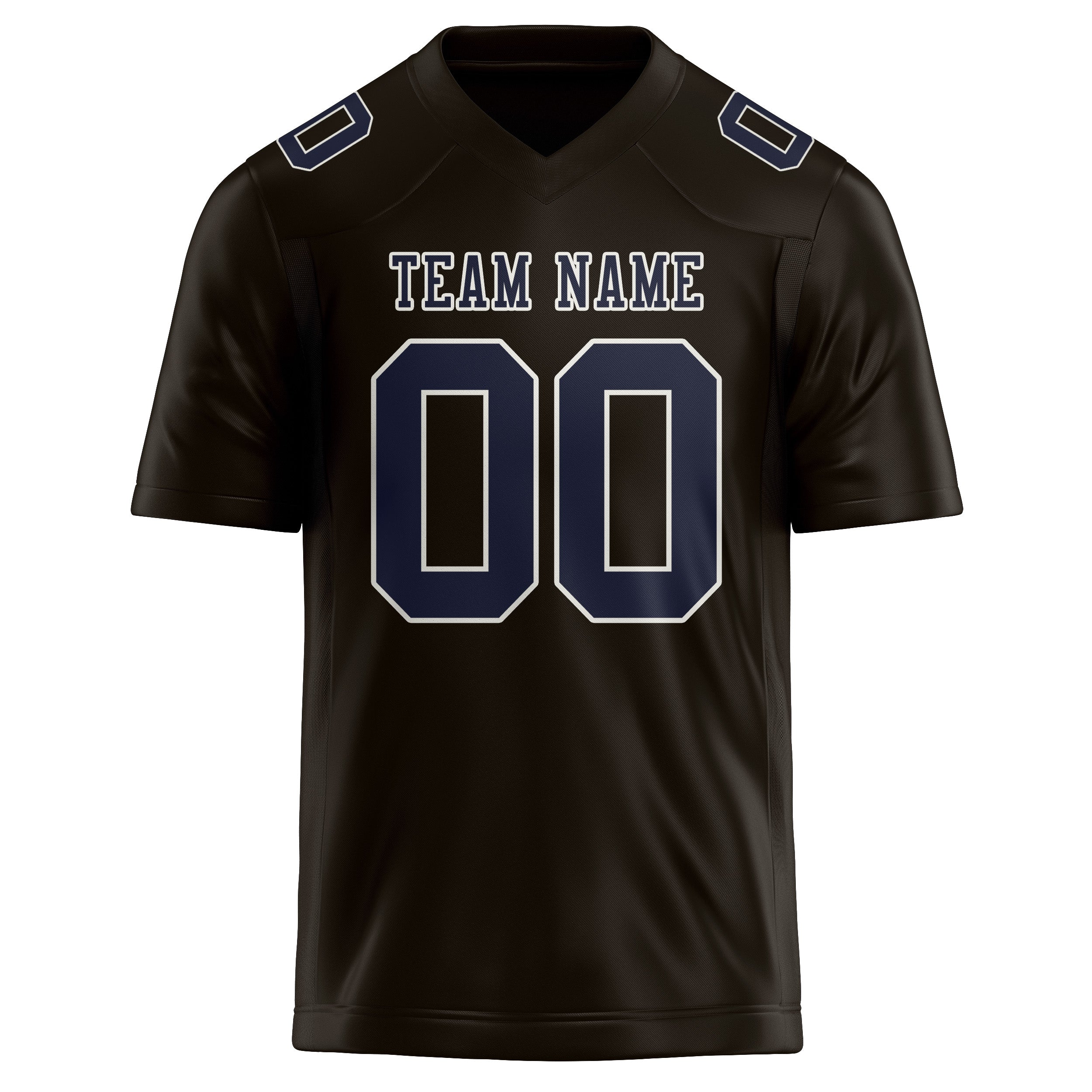 Custom Brown Navy Football Jersey