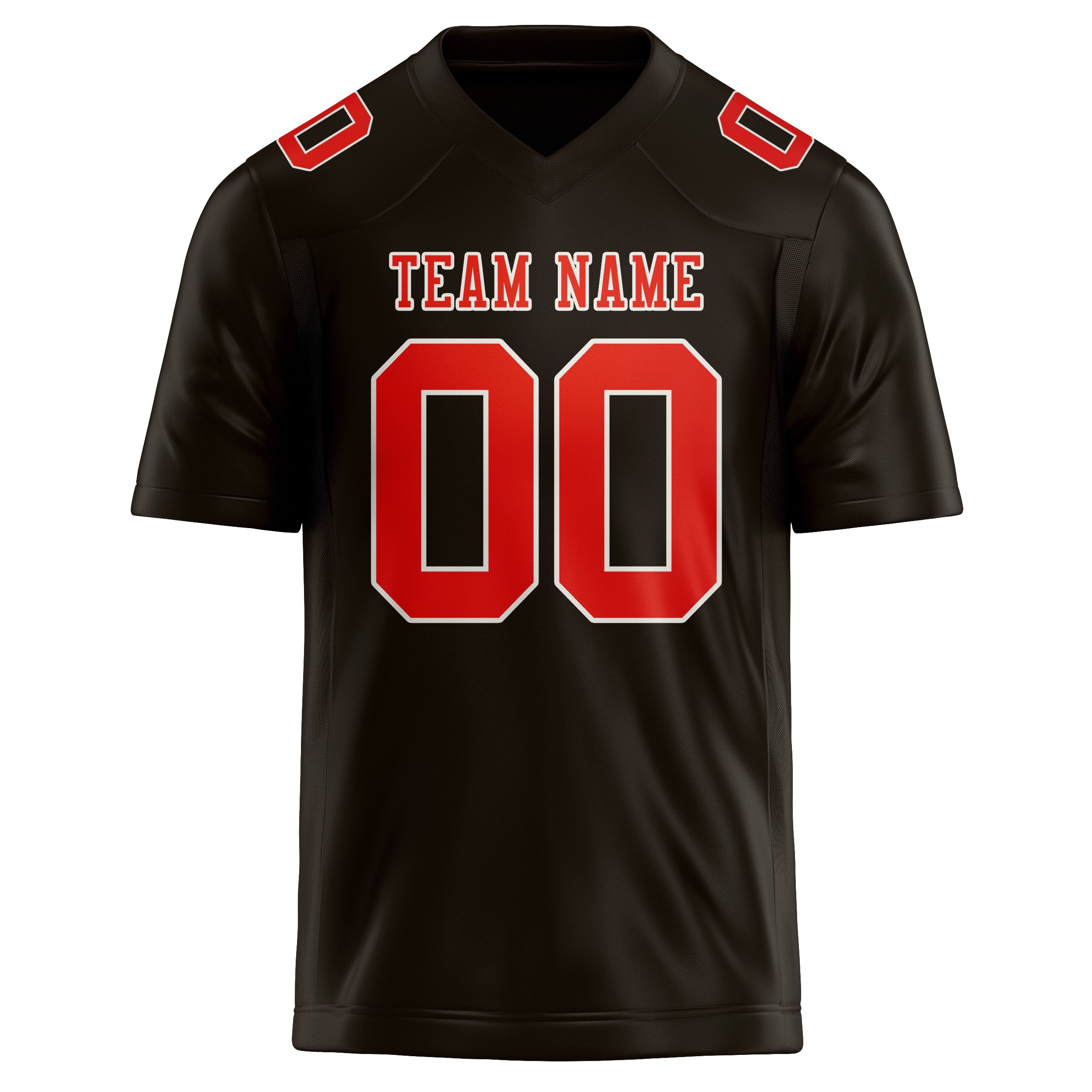 Custom Brown Orange Red Football Jersey