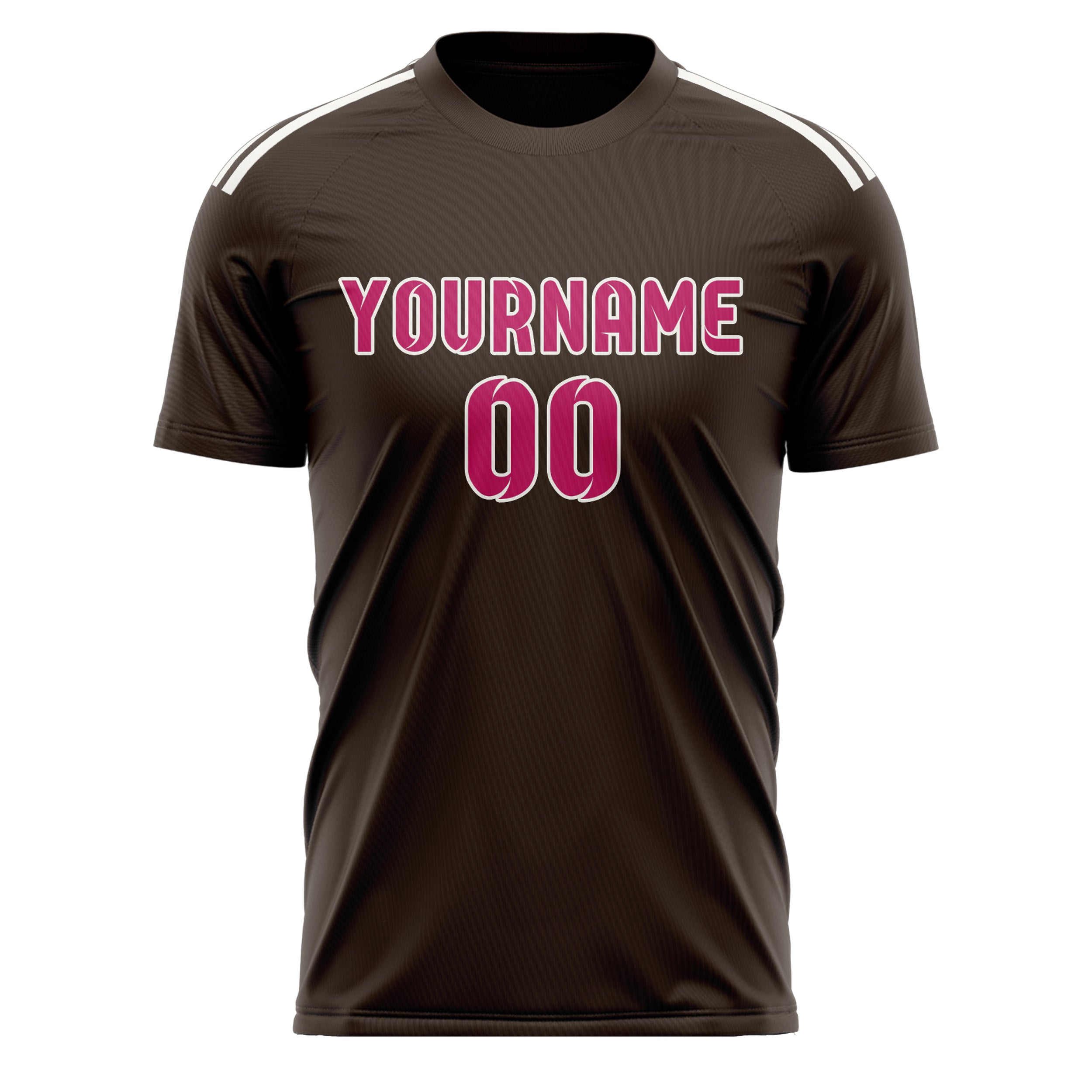 Custom Brown Pink Soccer Jersey