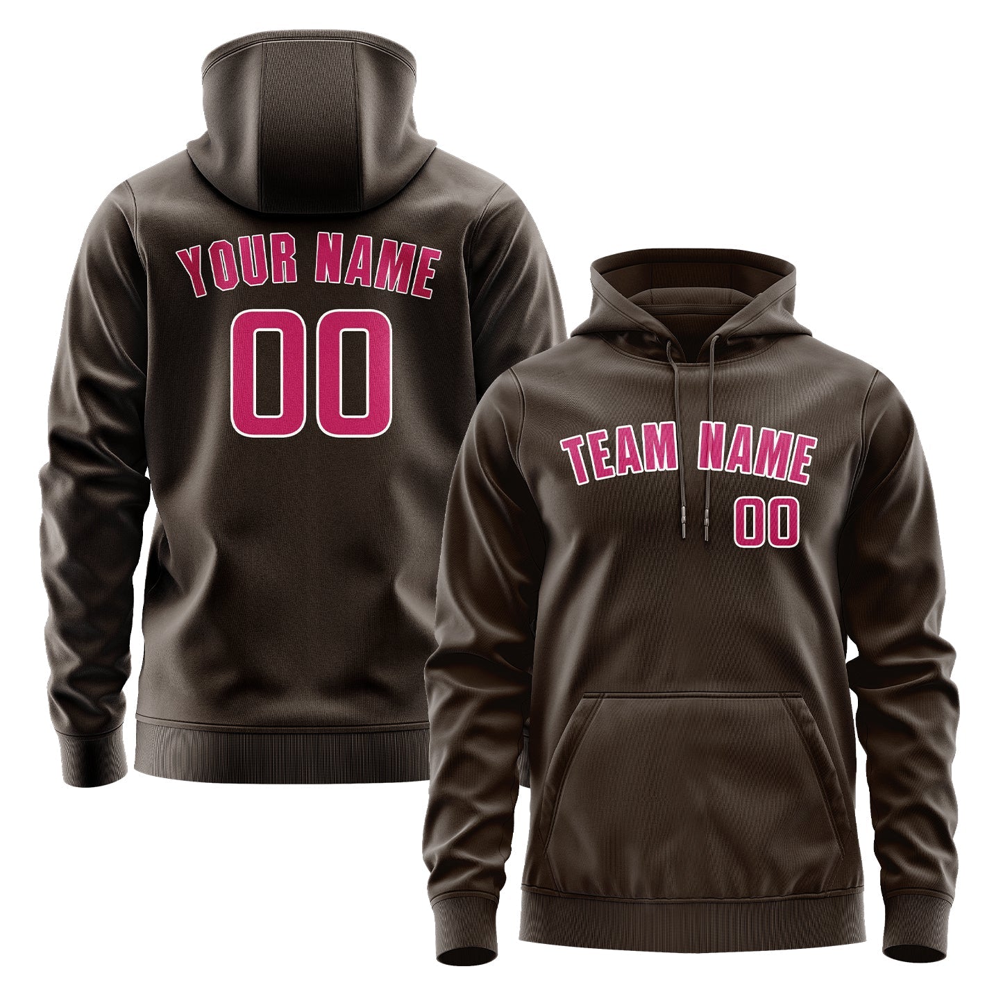 Custom Brown Pink Hoodie