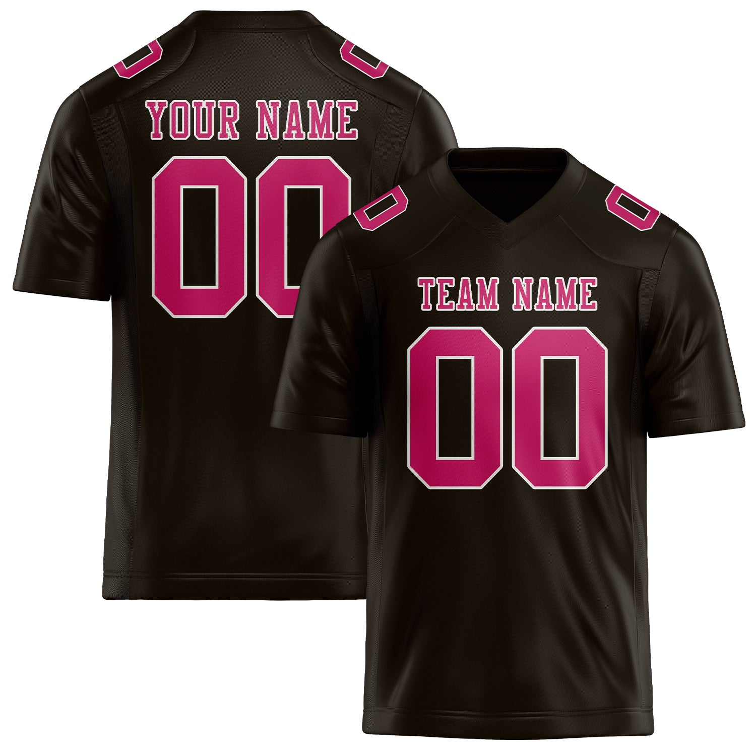 Custom Brown Pink Football Jersey