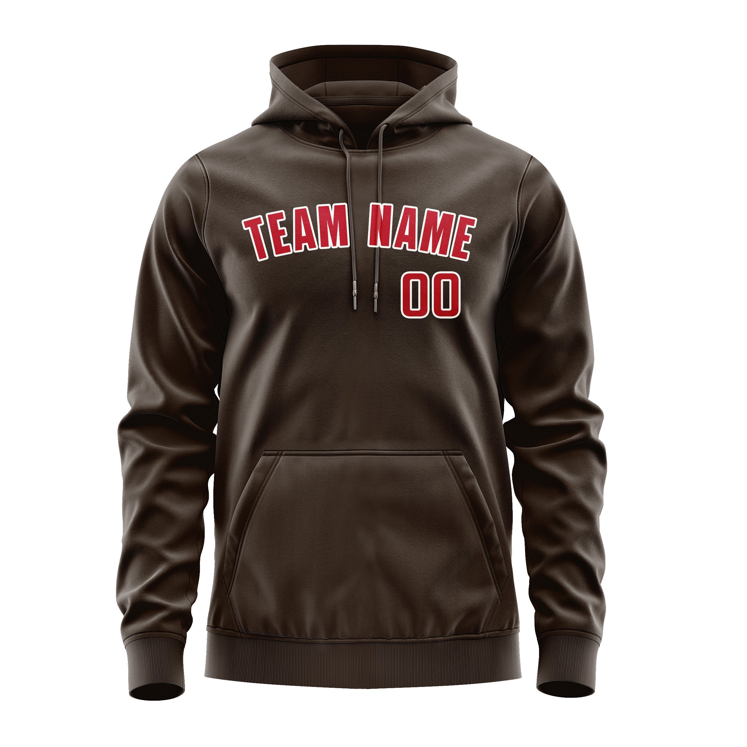 Custom Brown Red Hoodie