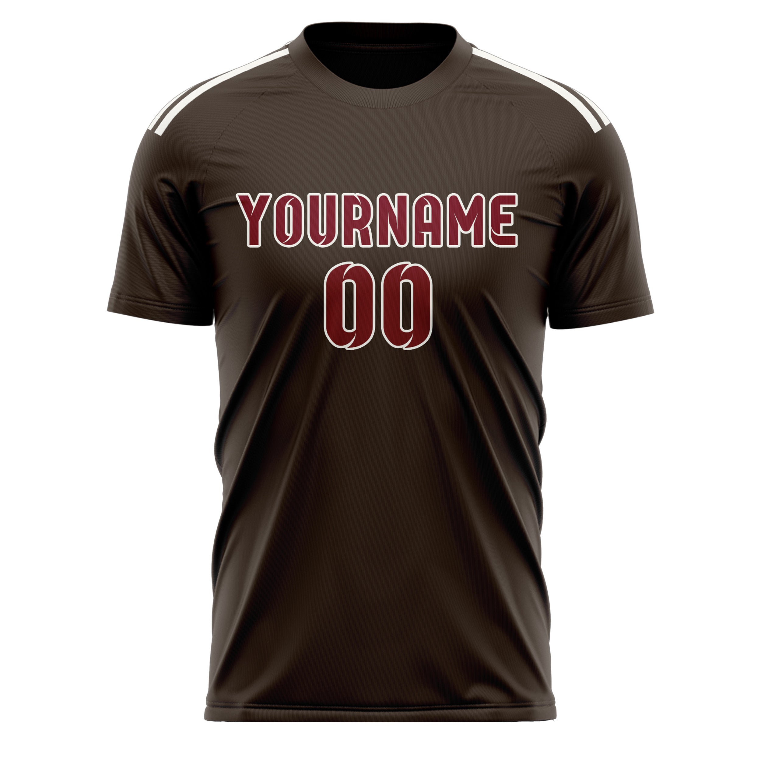 Custom Brown Crimson Red Soccer Jersey