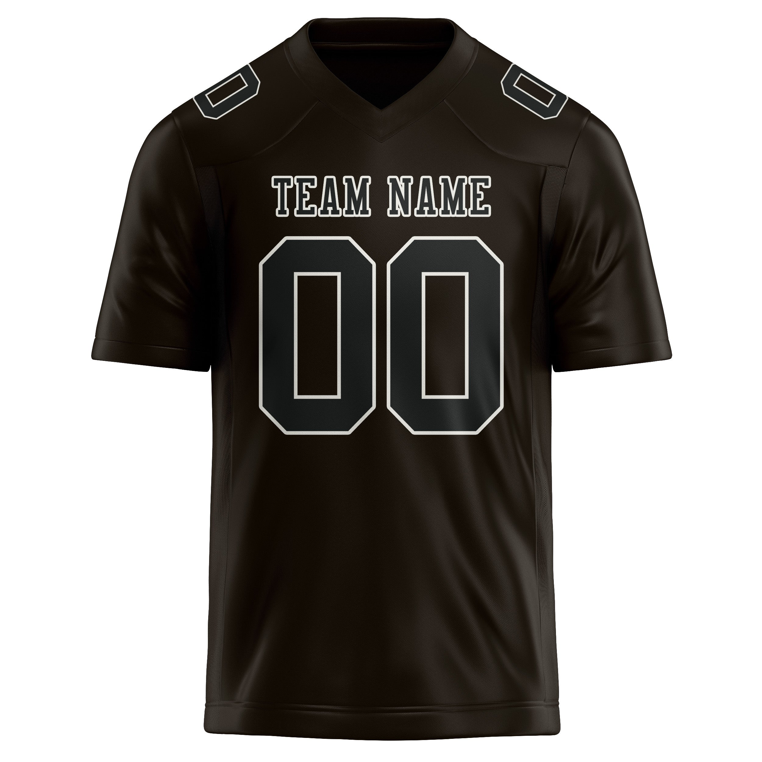 Custom Brown Black Football Jersey