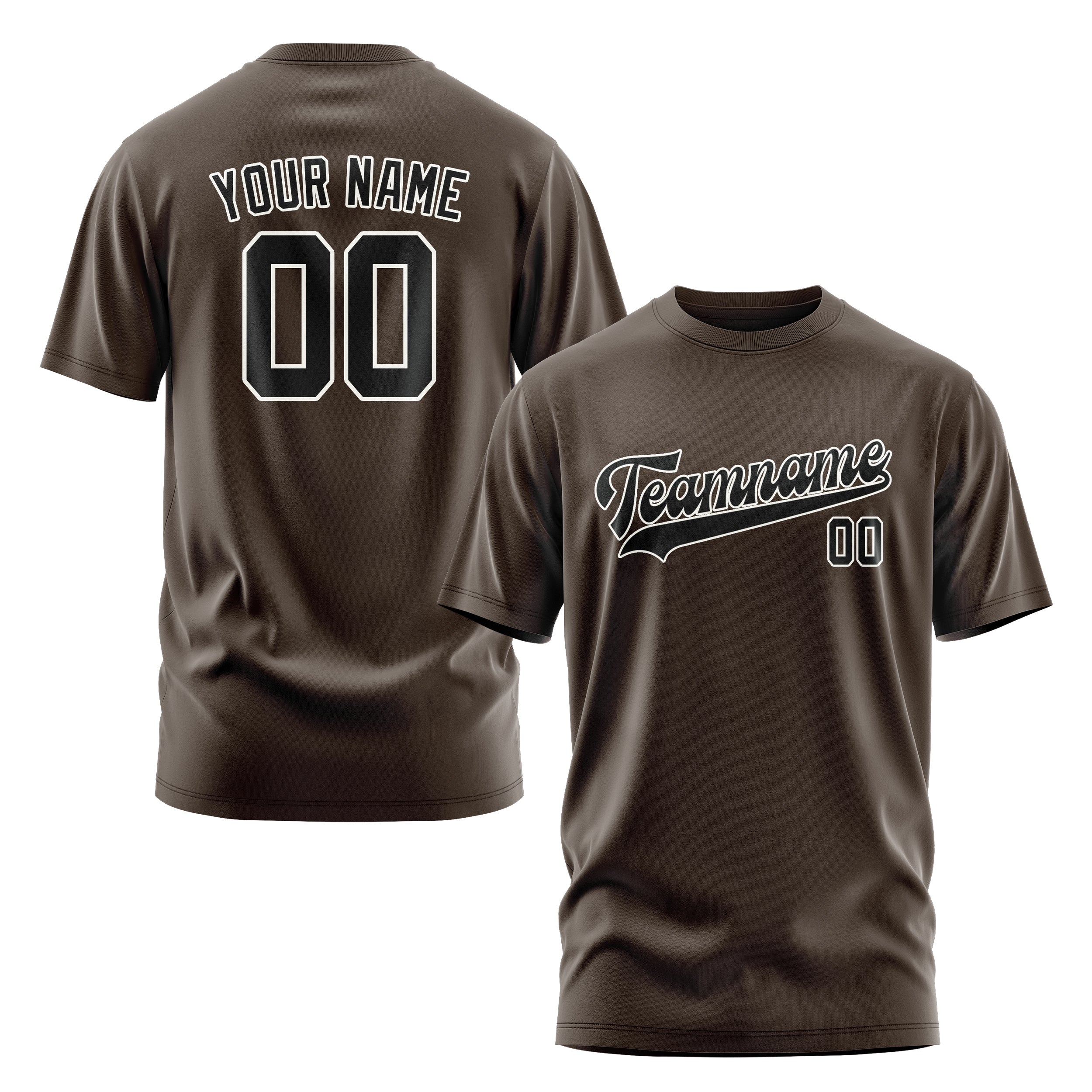 Custom Brown Black T-Shirt