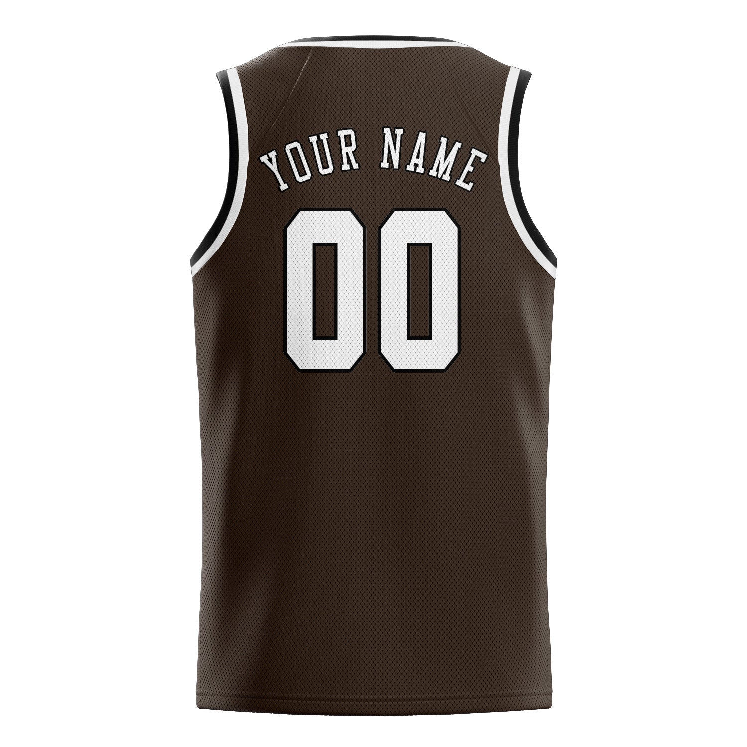 Custom Brown White Basketball Jersey