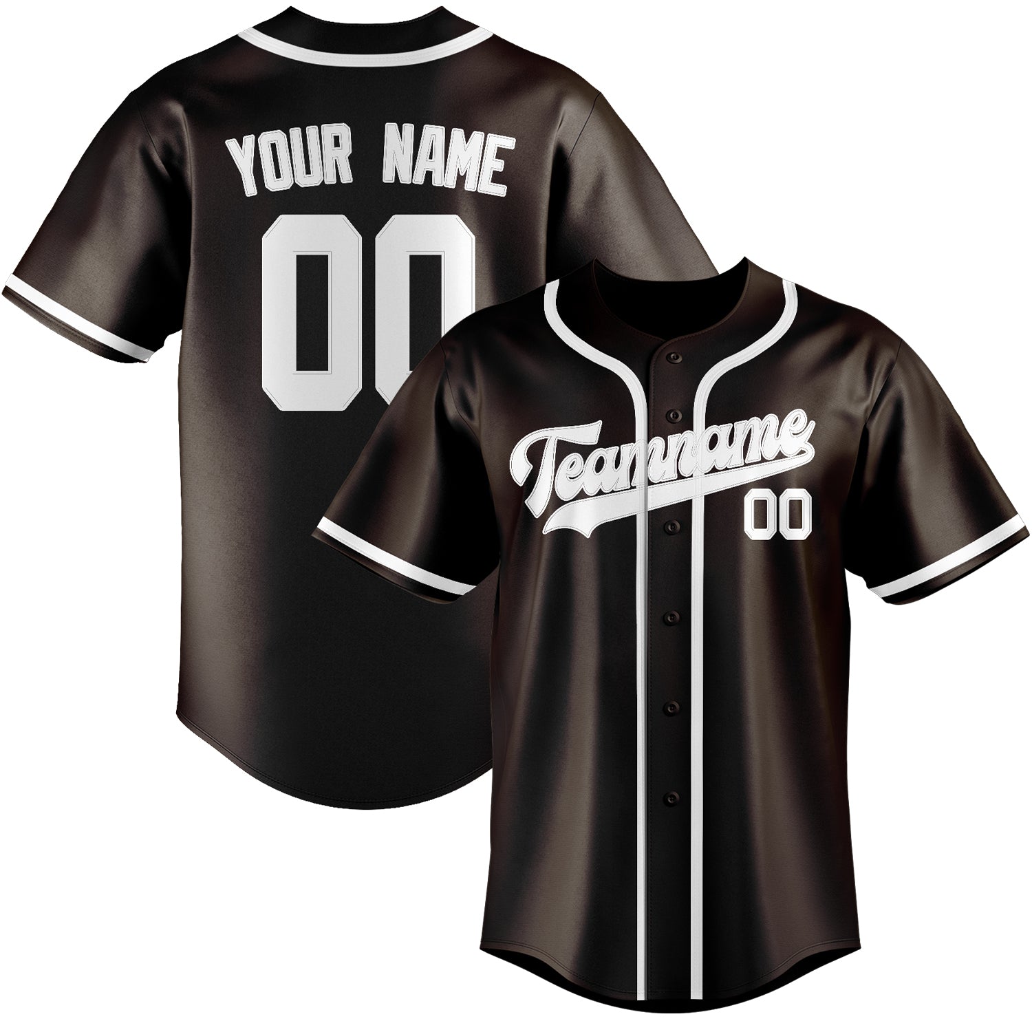 Custom Brown White Baseball Jersey