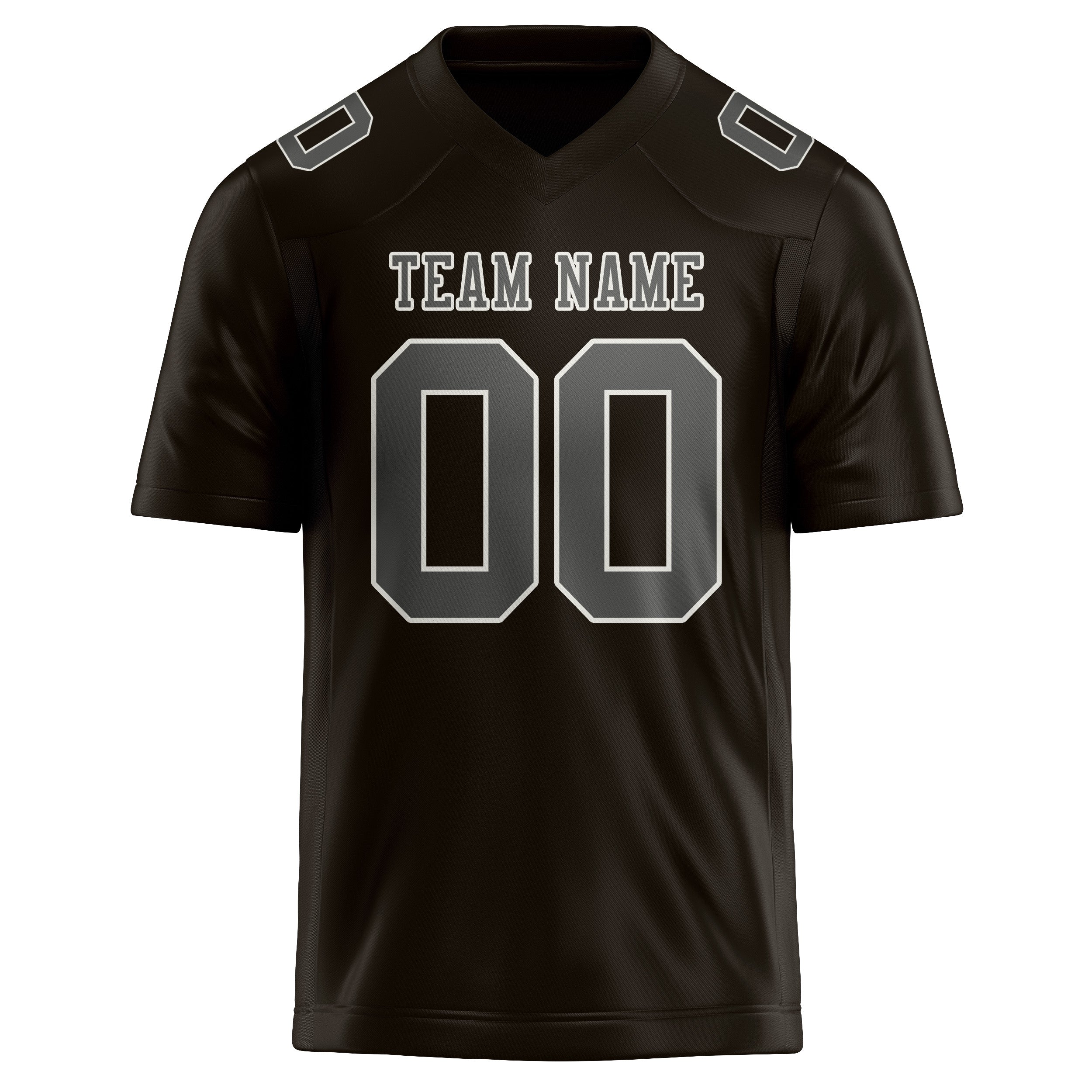 Custom Brown Dark Grey Football Jersey