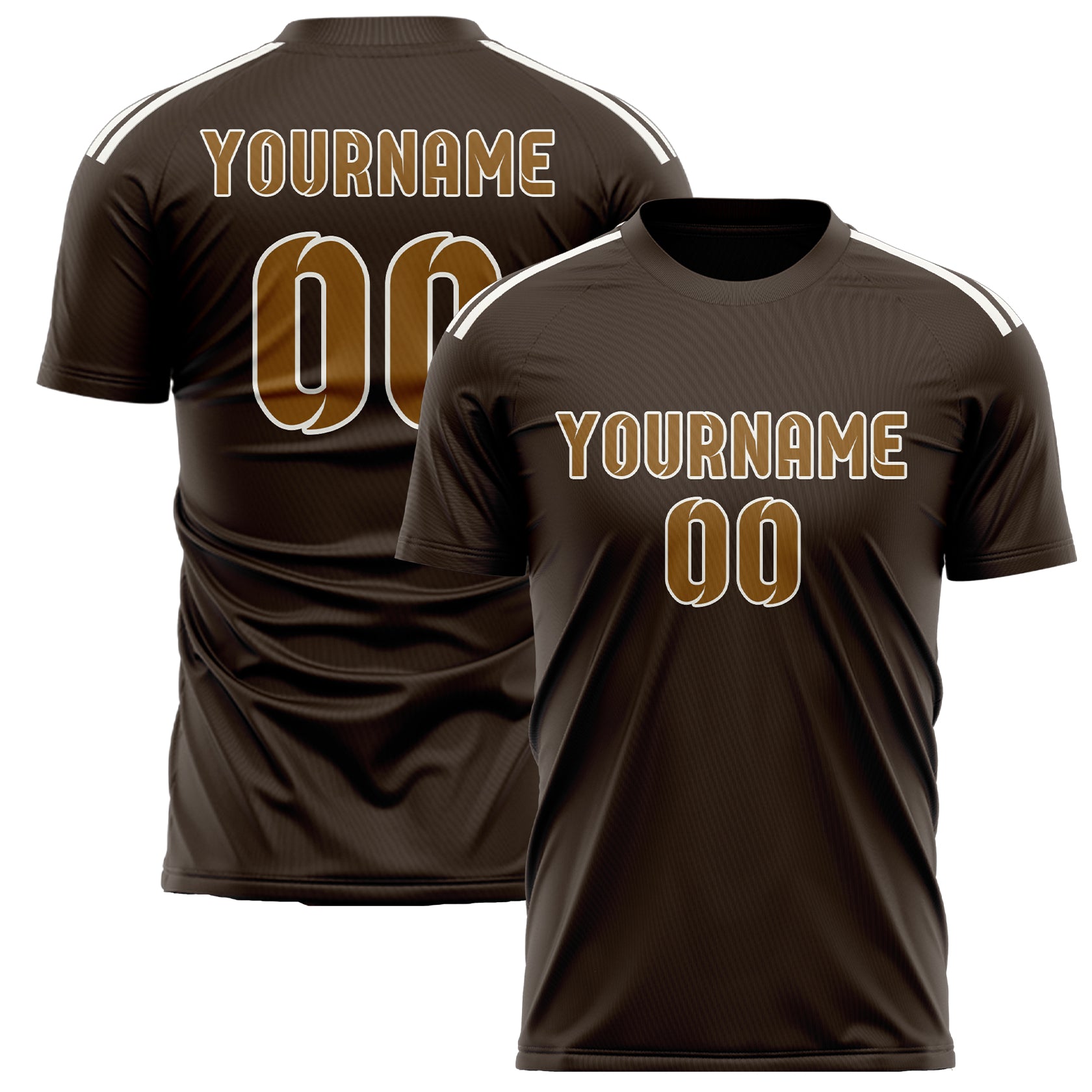 Custom Brown Khaki Soccer Jersey