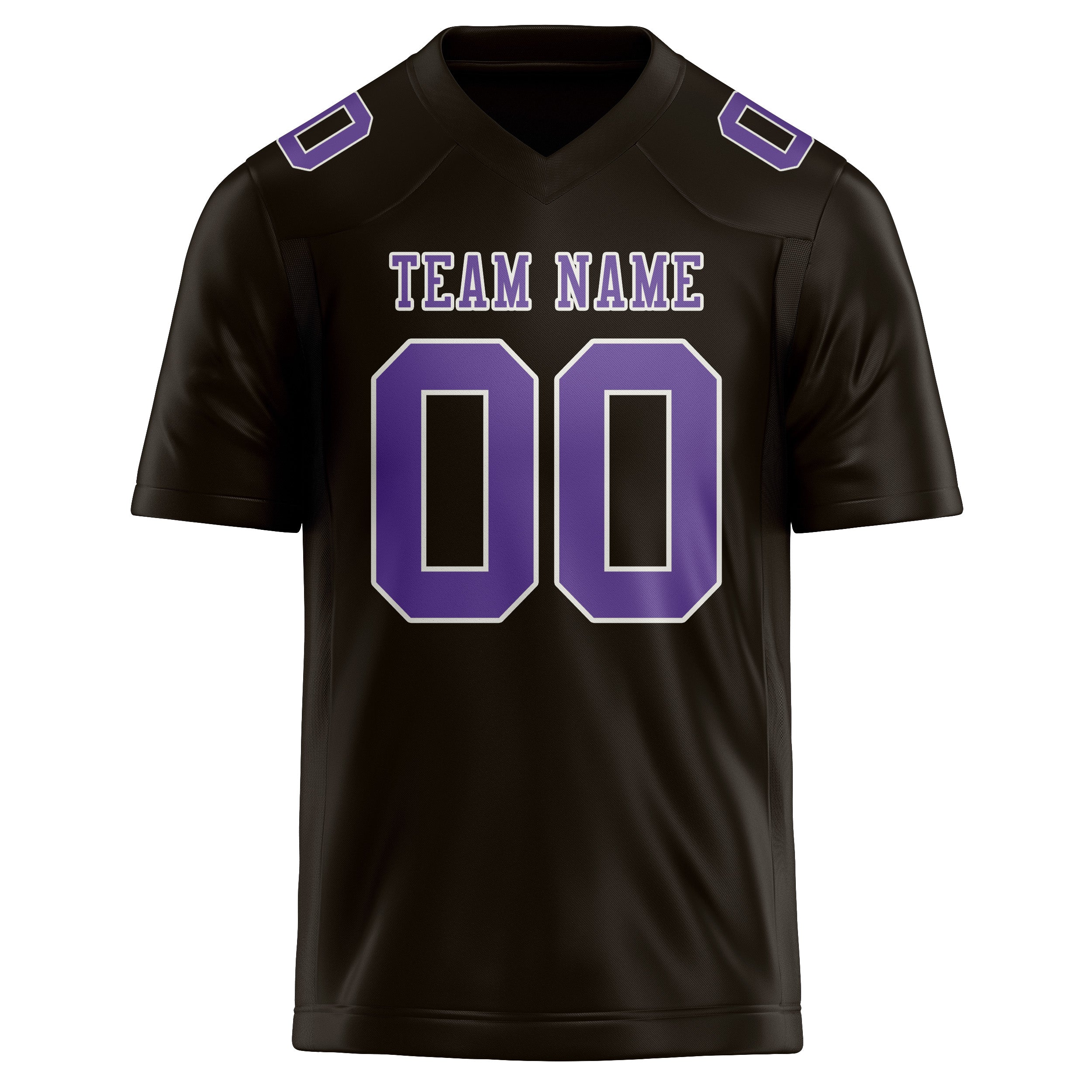 Custom Brown Light Purple Football Jersey