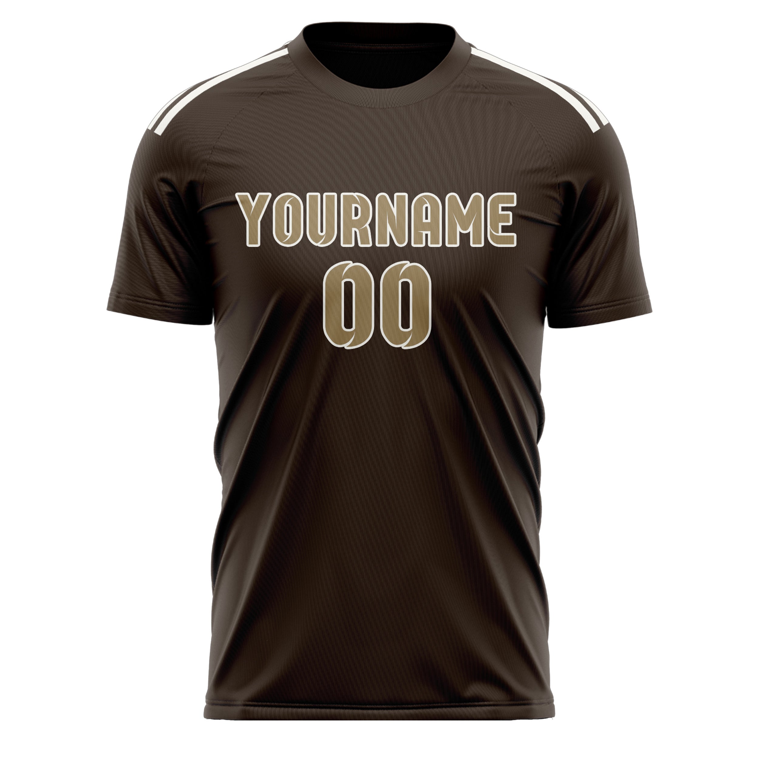 Custom Brown Light Khaki Soccer Jersey