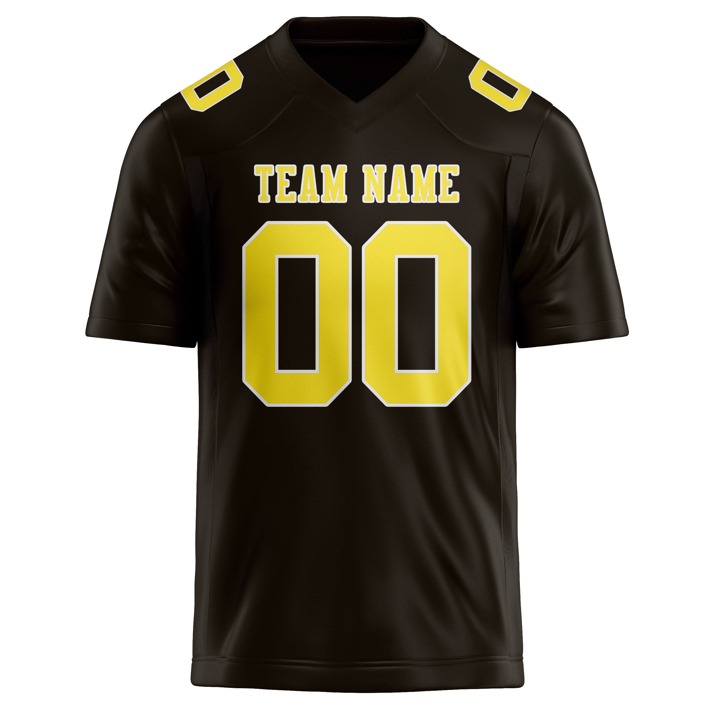 Custom Brown Light Yellow Football Jersey