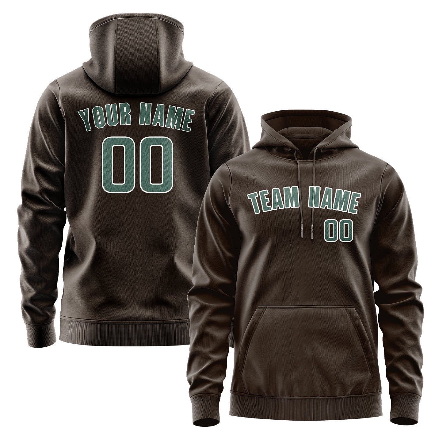 Custom Brown Blue Green Hoodie