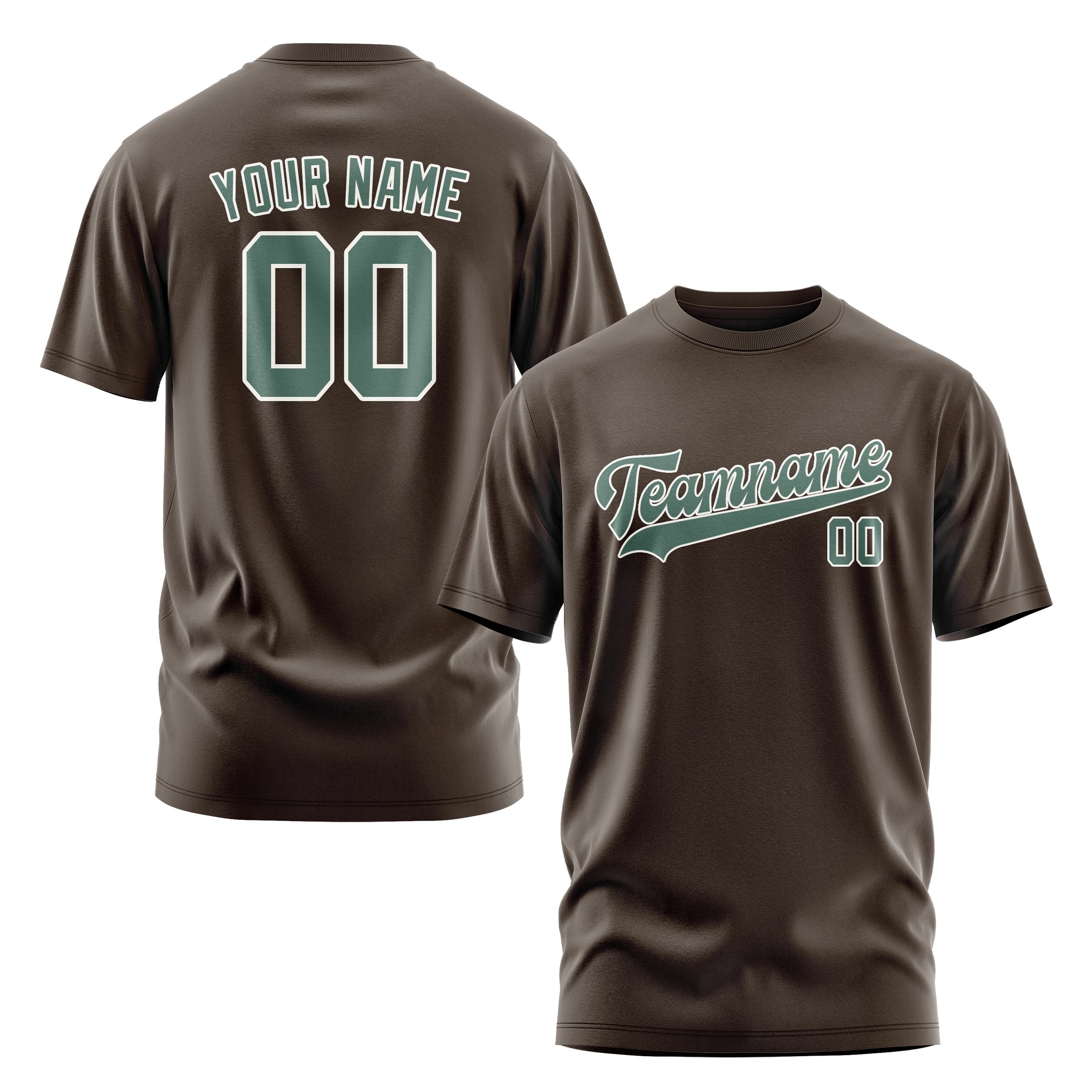 Custom Brown Blue Green T-Shirt