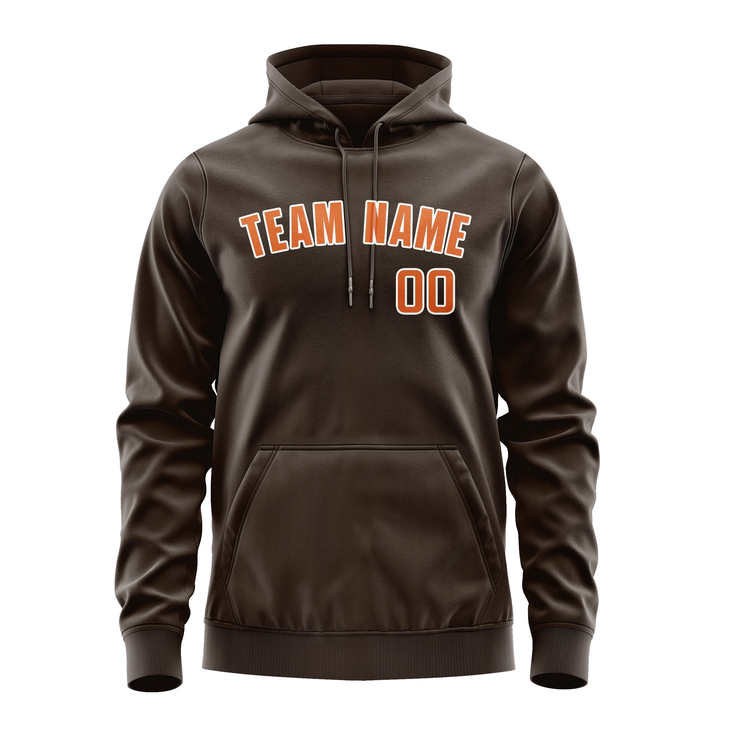 Custom Brown Orange Hoodie