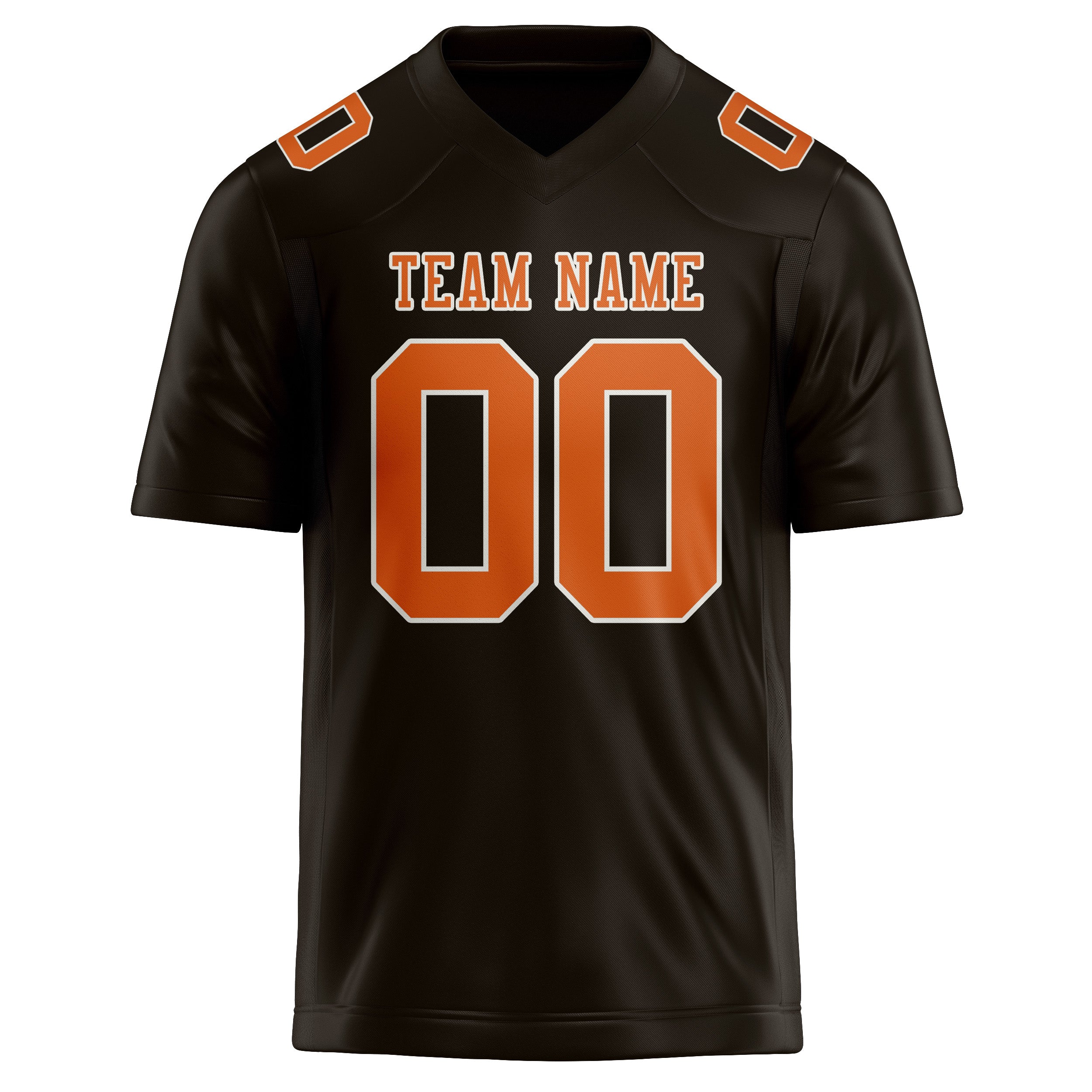 Custom Brown Orange Football Jersey