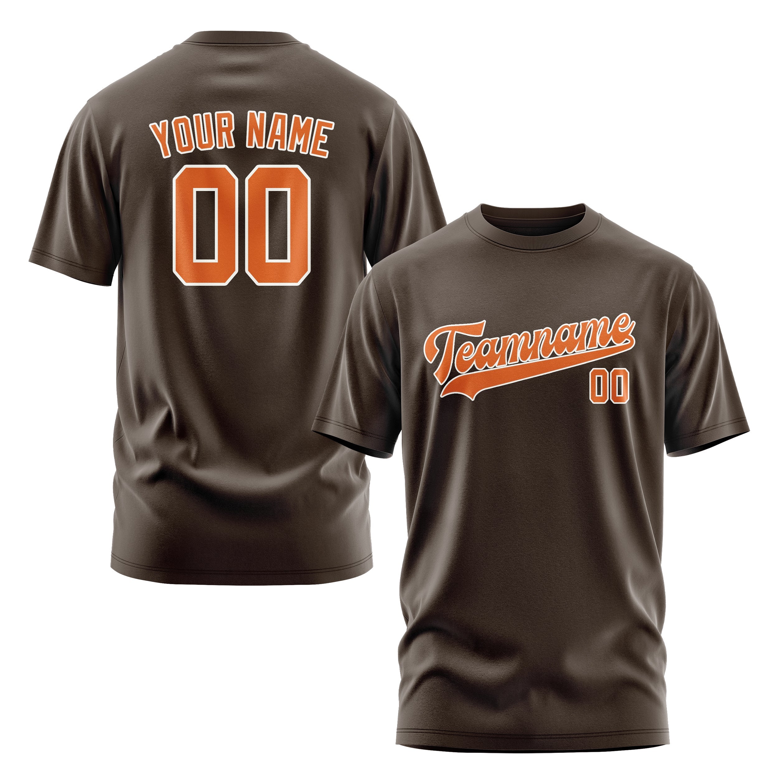 Custom Brown Orange T-Shirt