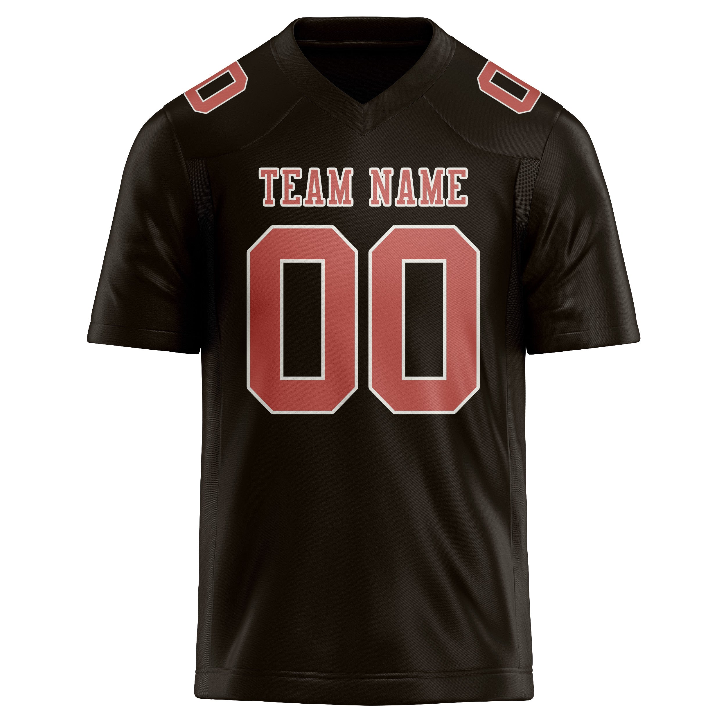 Custom Brown Copper Rose Football Jersey