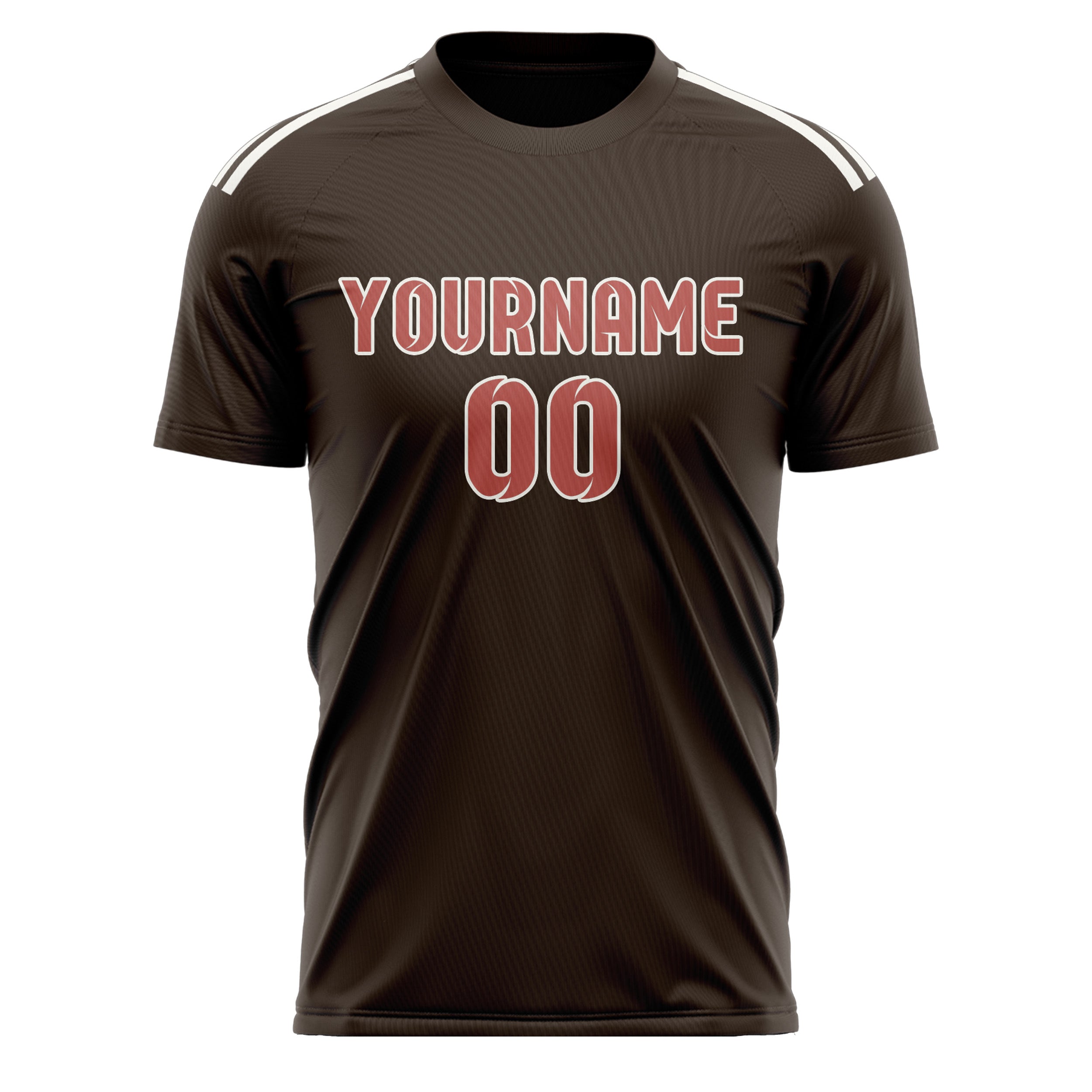 Custom Brown Copper Rose Soccer Jersey