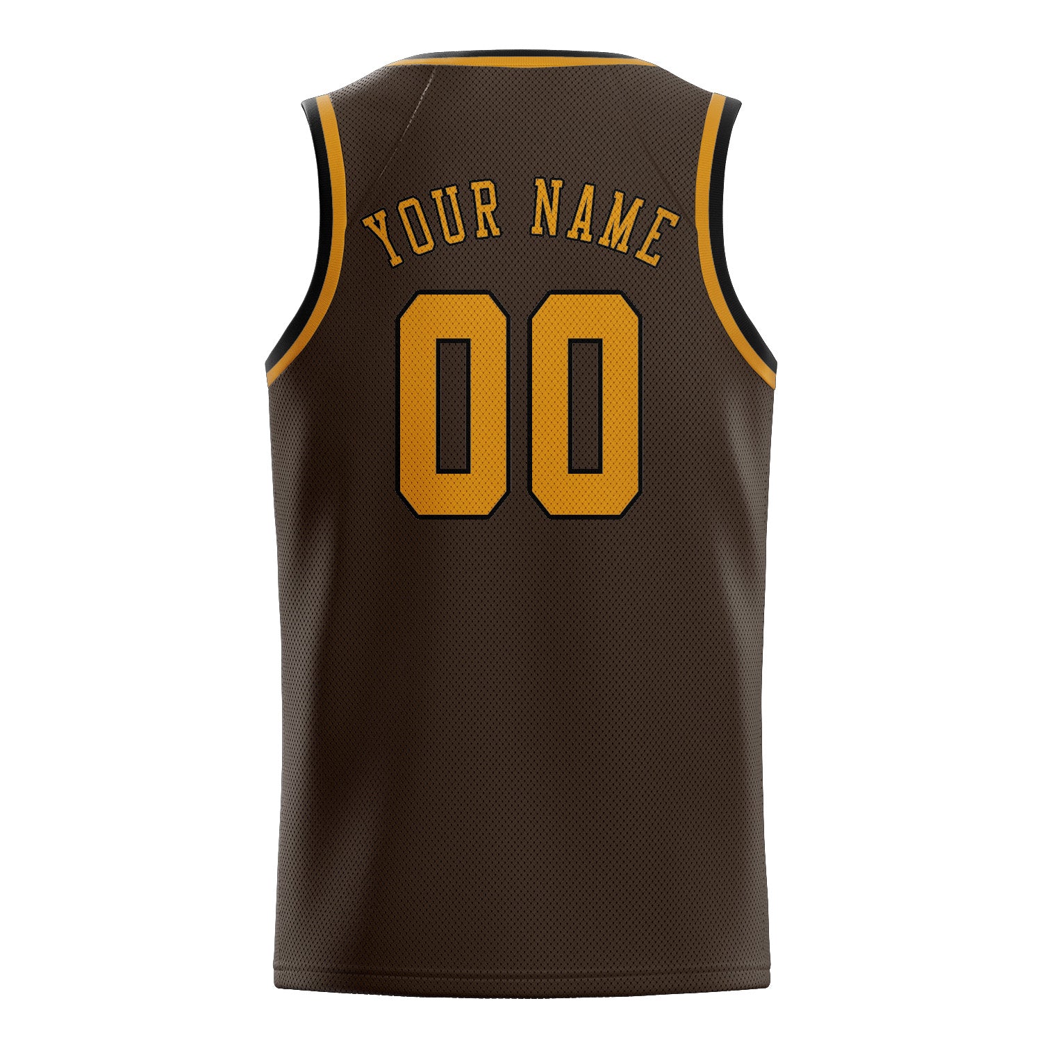 Custom Brown Yellow Basketball Jersey