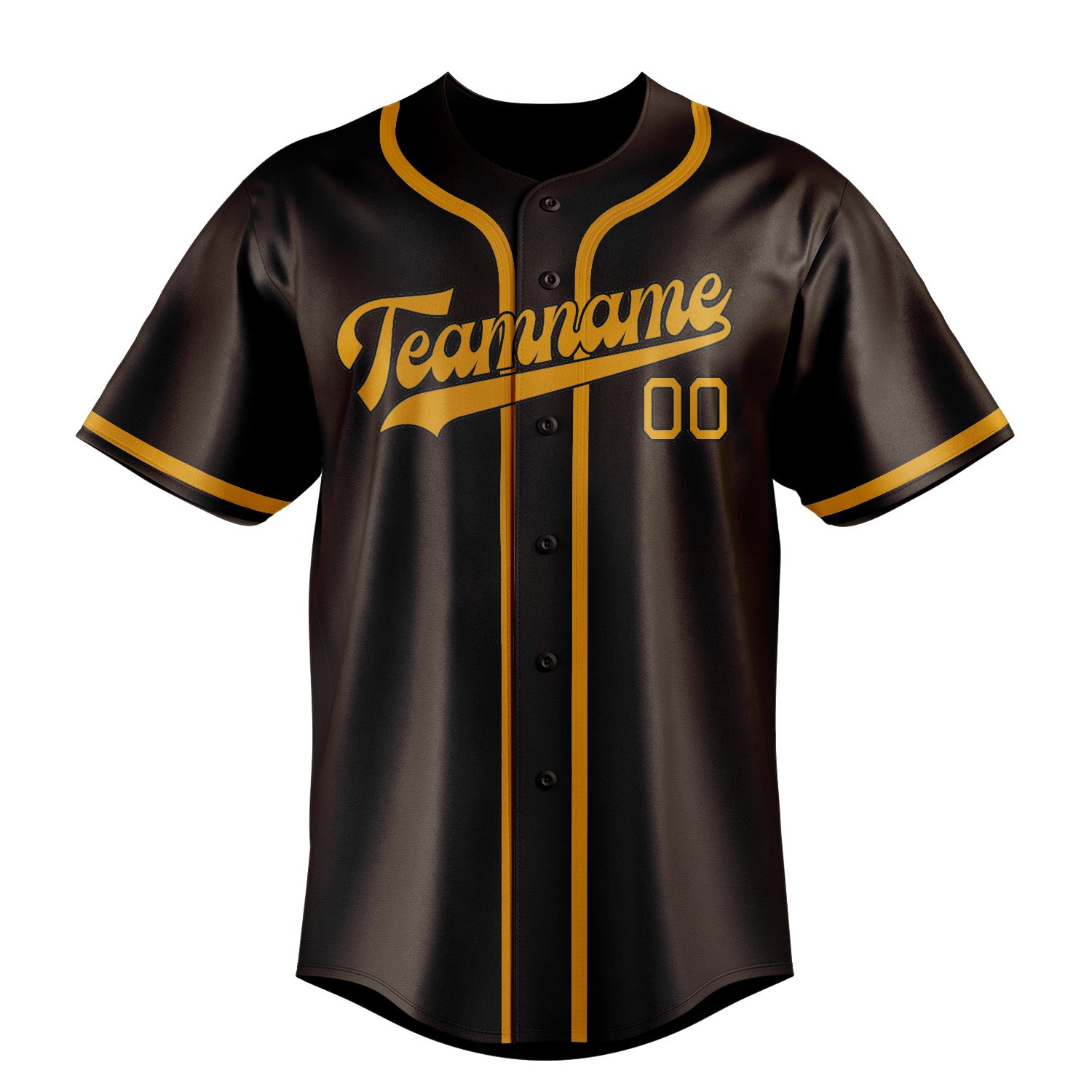Custom Brown Yellow Baseball Jersey