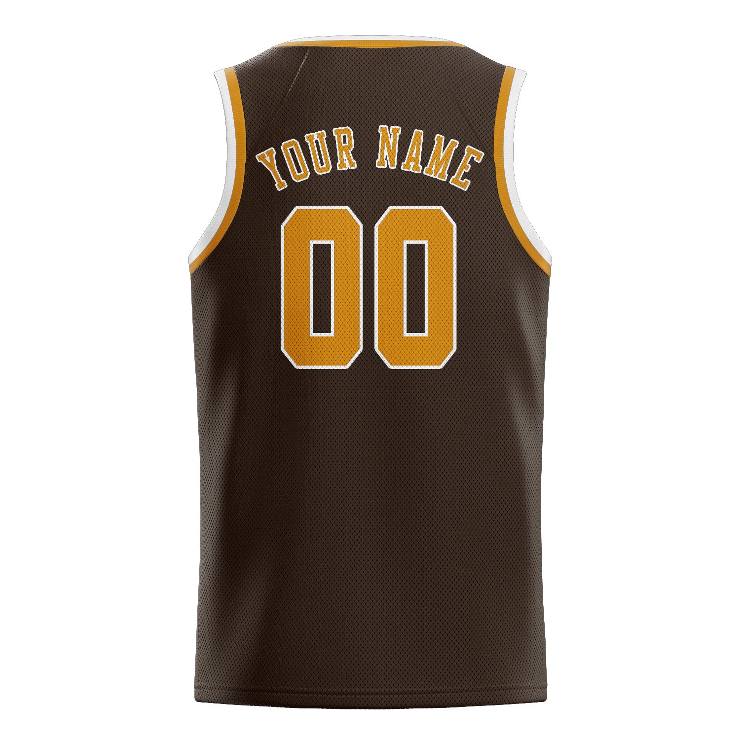 Custom Brown Yellow Basketball Jersey