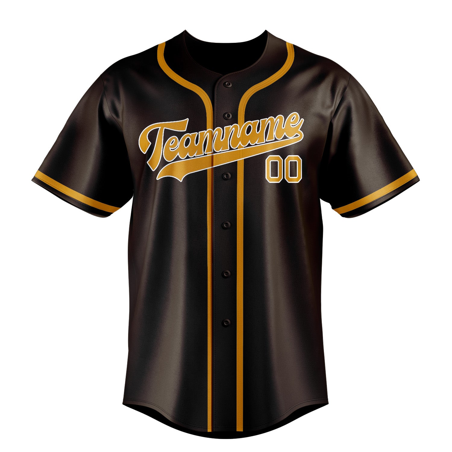 Custom Brown Yellow Baseball Jersey