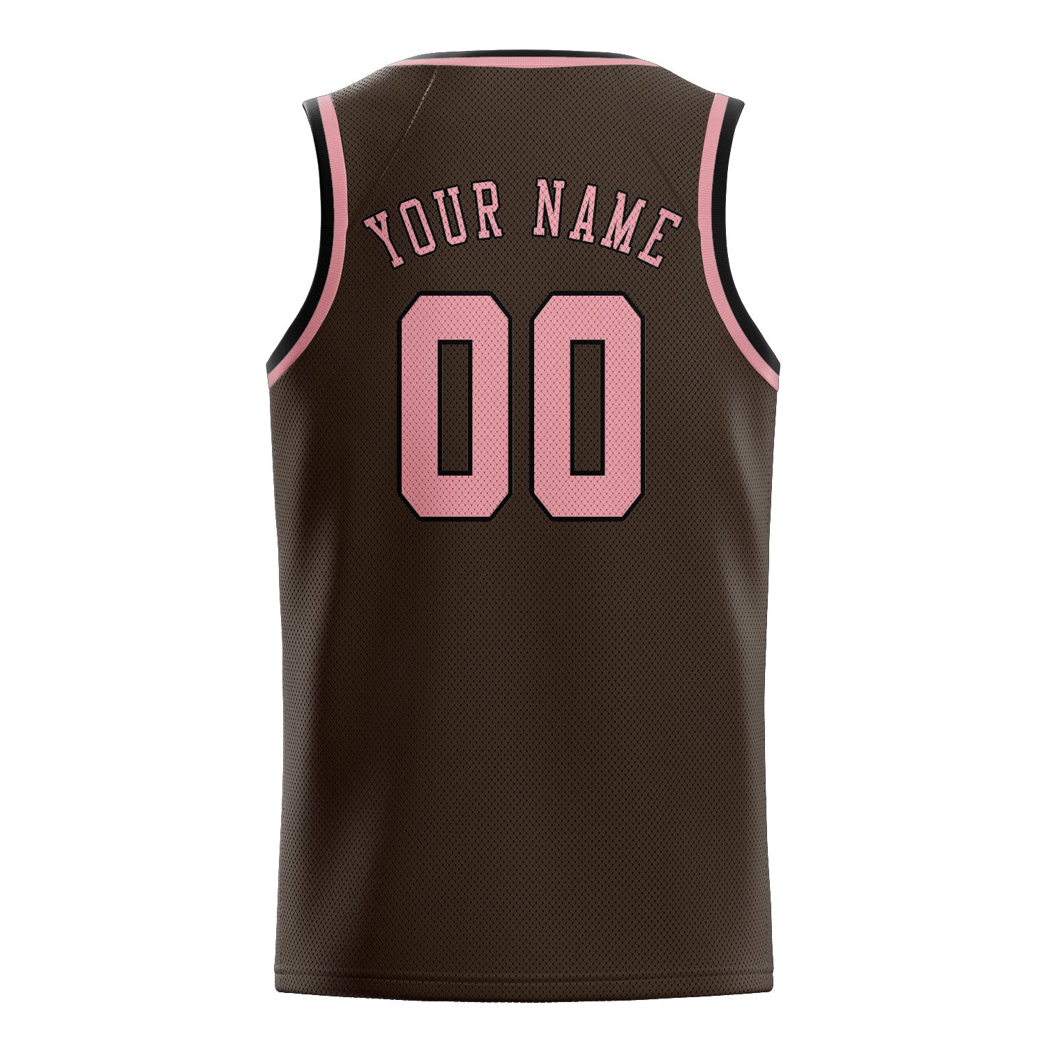 Custom Brown Light Pink Basketball Jersey