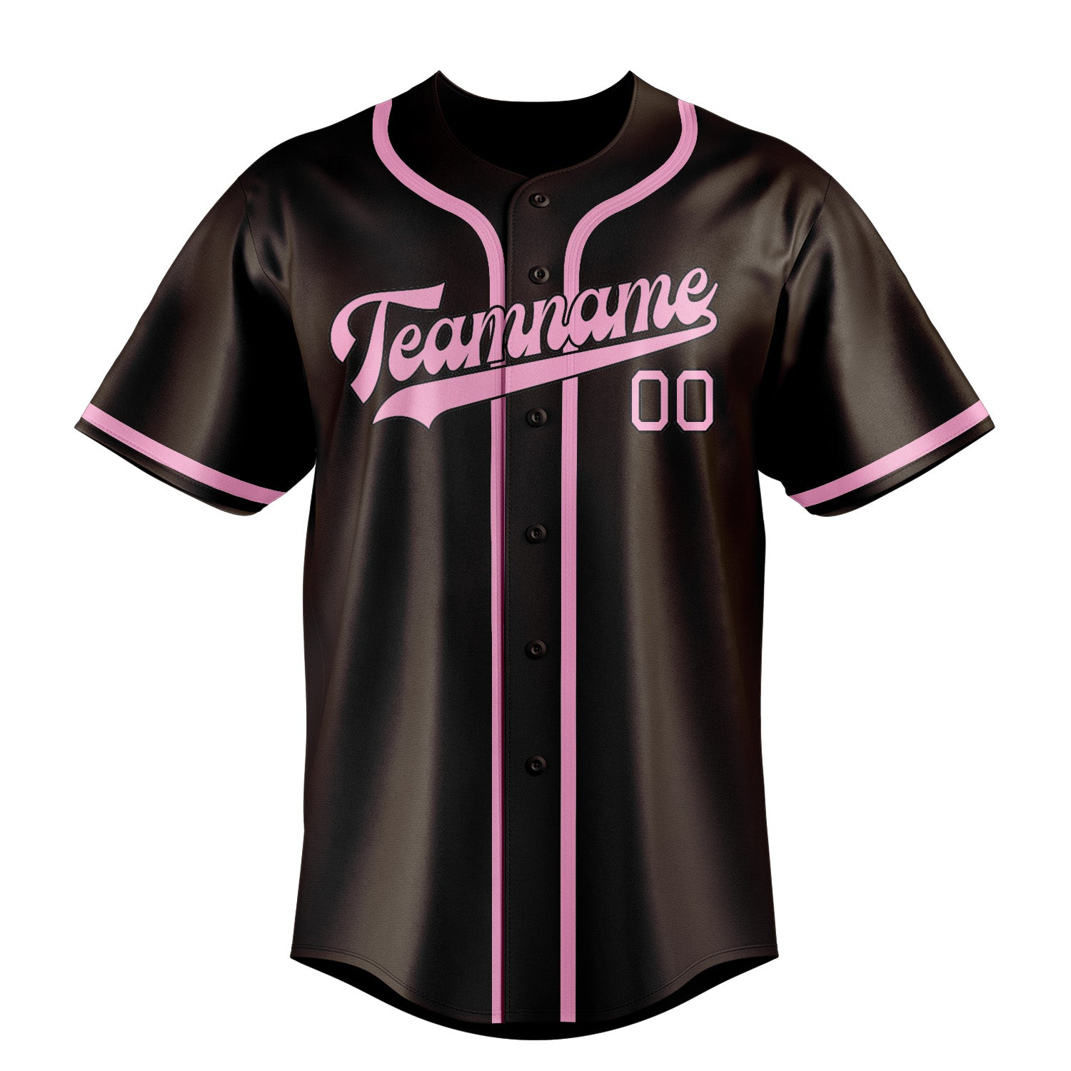 Custom Brown Light Pink Baseball Jersey