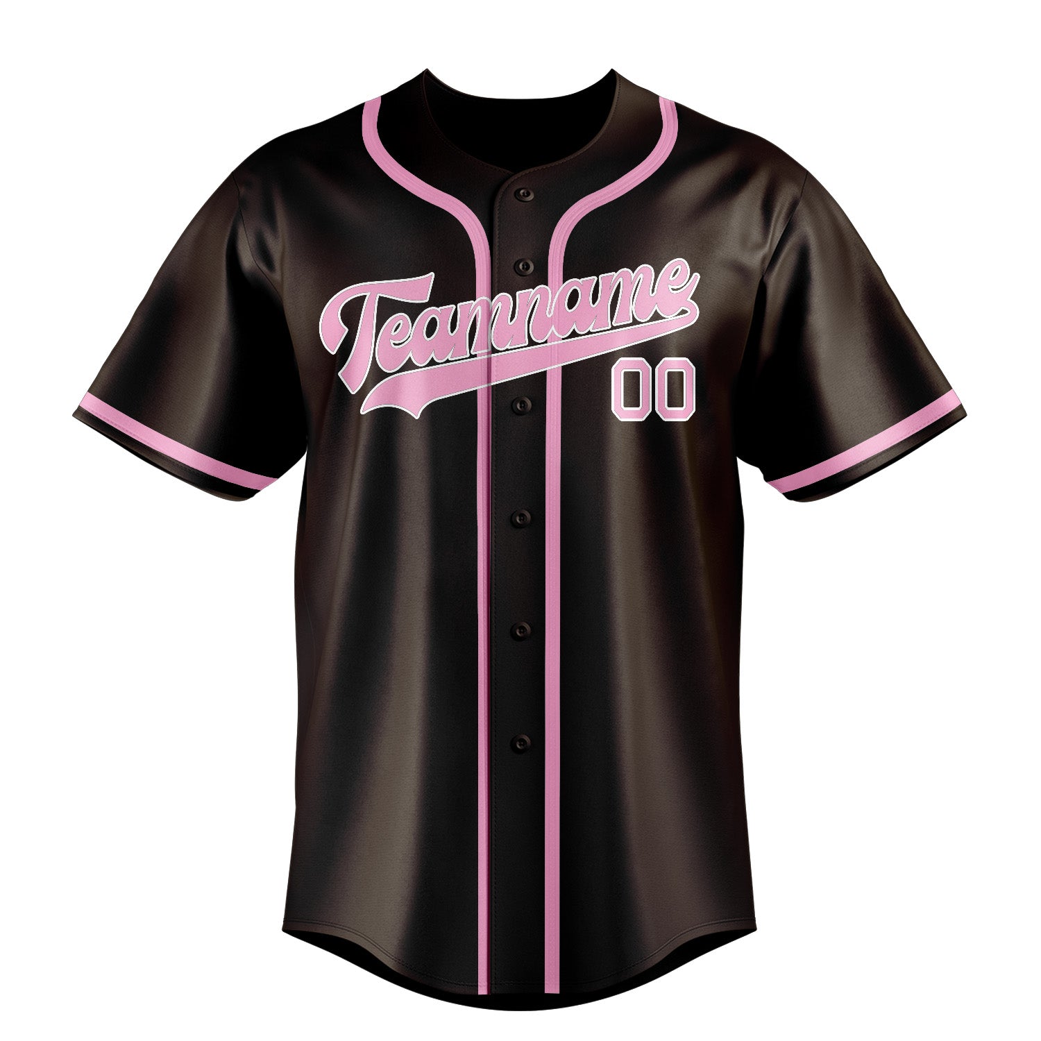 Custom Brown Light Pink Baseball Jersey