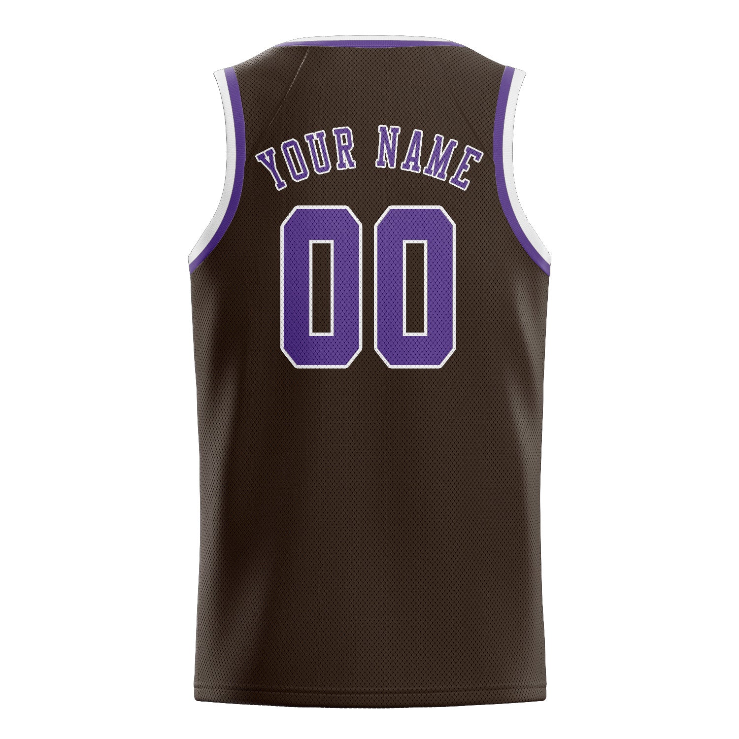 Custom Brown Light Purple Basketball Jersey