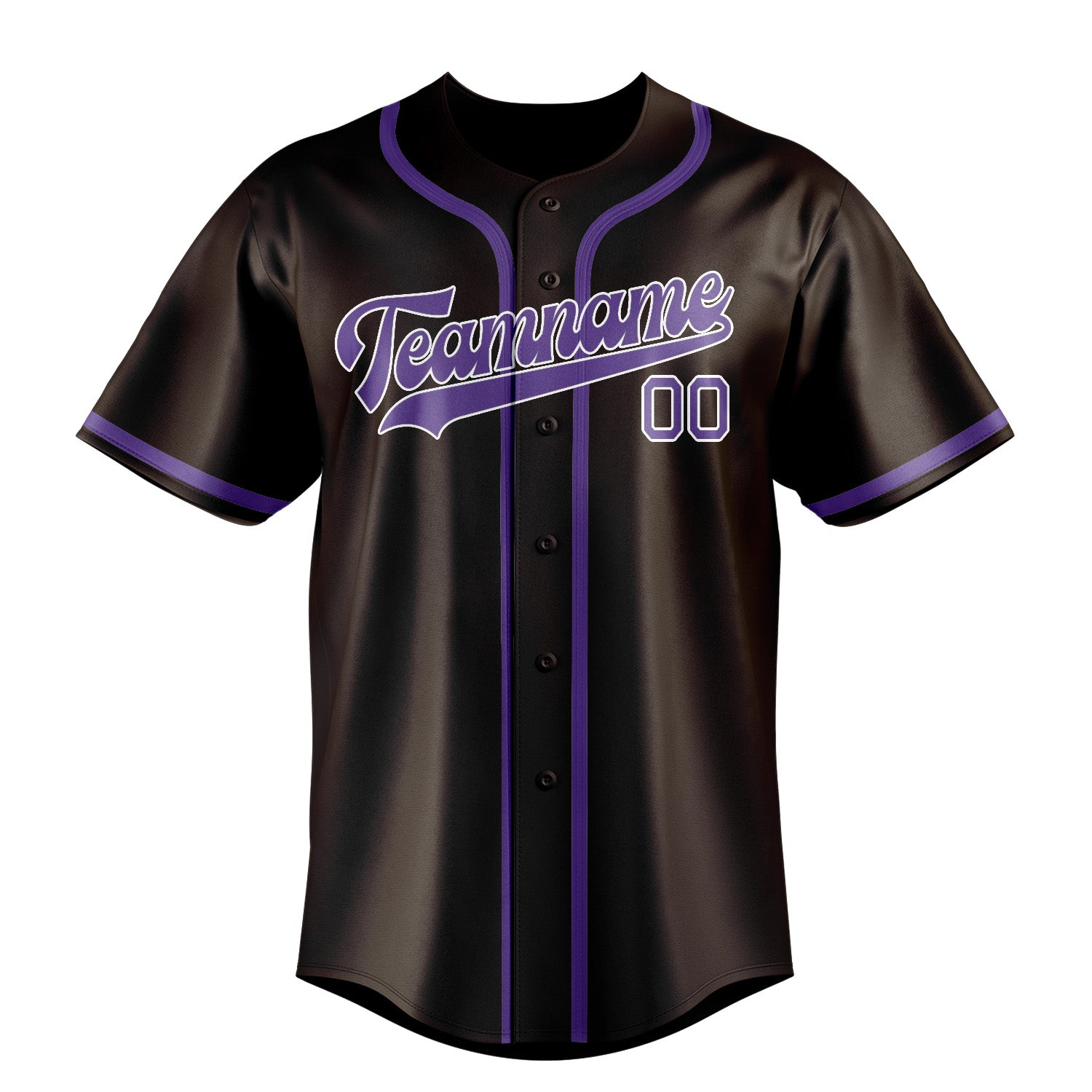 Custom Brown Light Purple Baseball Jersey