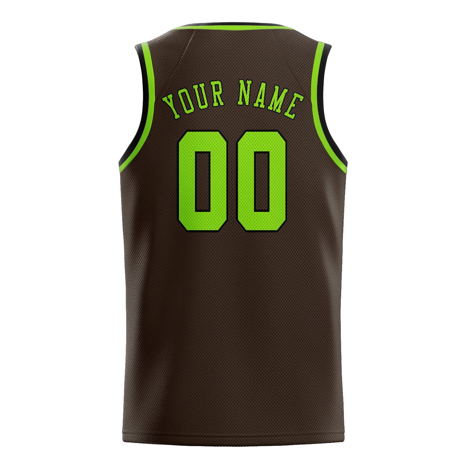 Custom Brown Emerald Green Basketball Jersey