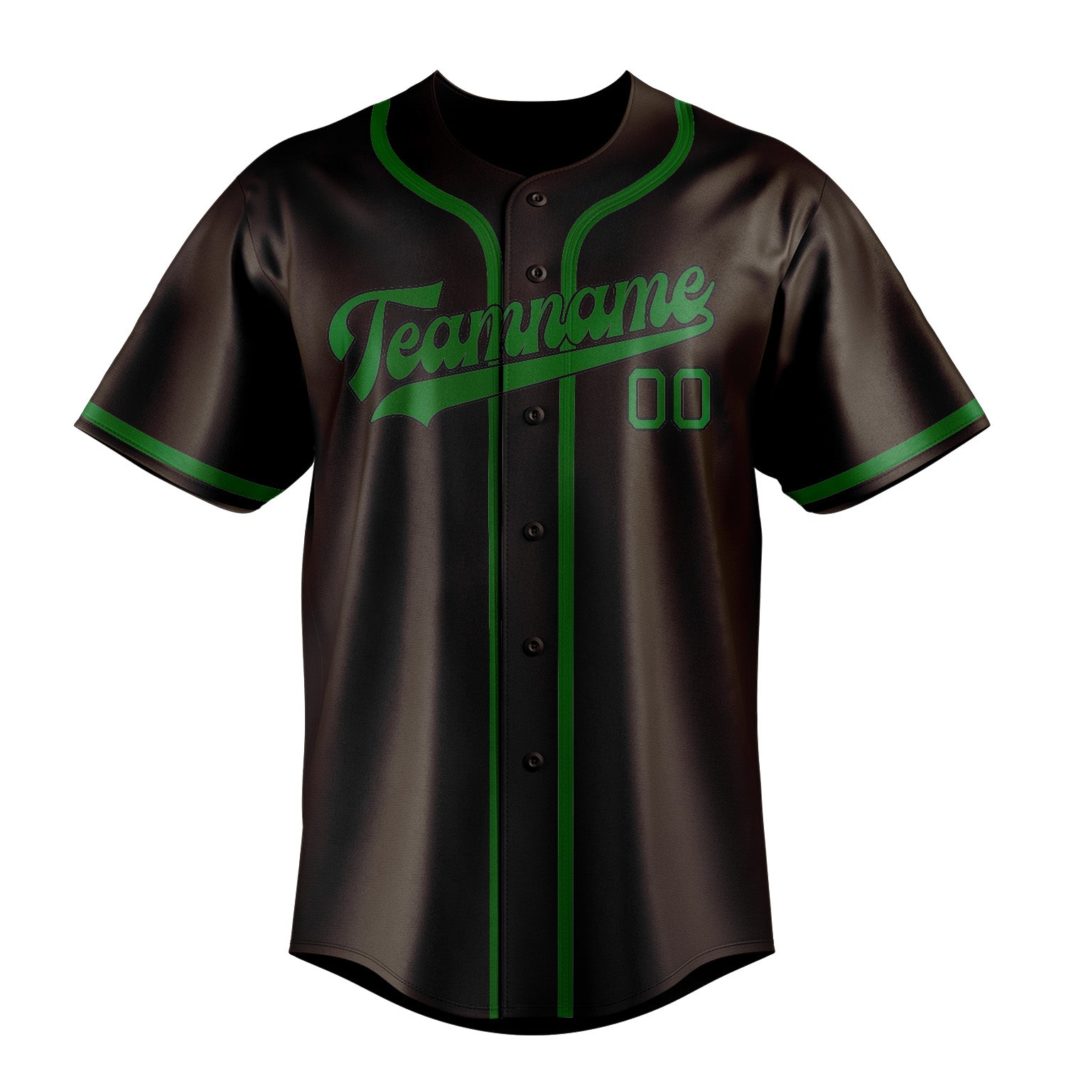 Custom Brown Emerald Green Baseball Jersey